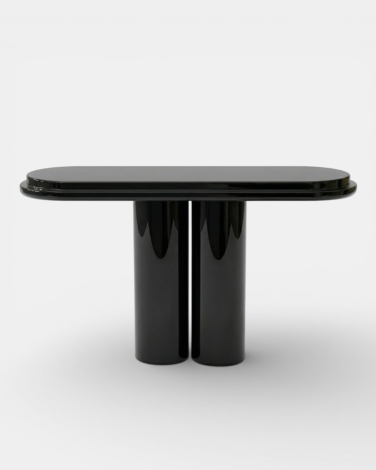 Ida Black Lacquered Wood Console by Marbera | The Oblist — black lacquer finish, modern design