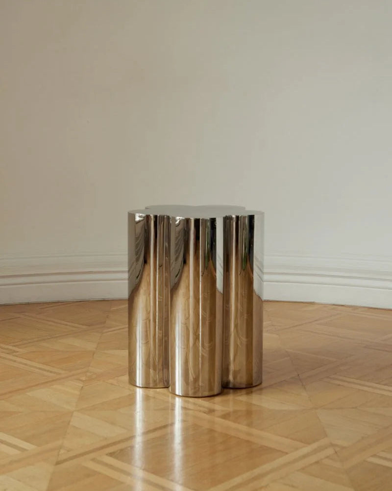 Barvinok Steel Side Table — detail view