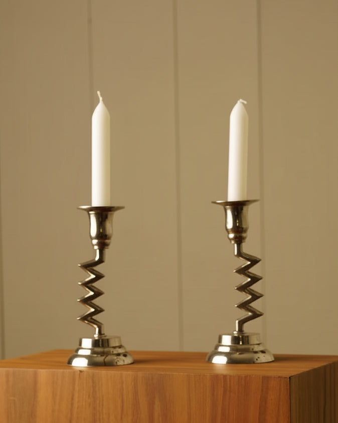 Zigzag Candleholder Pair by Les Objets Amsterdam | The Oblist