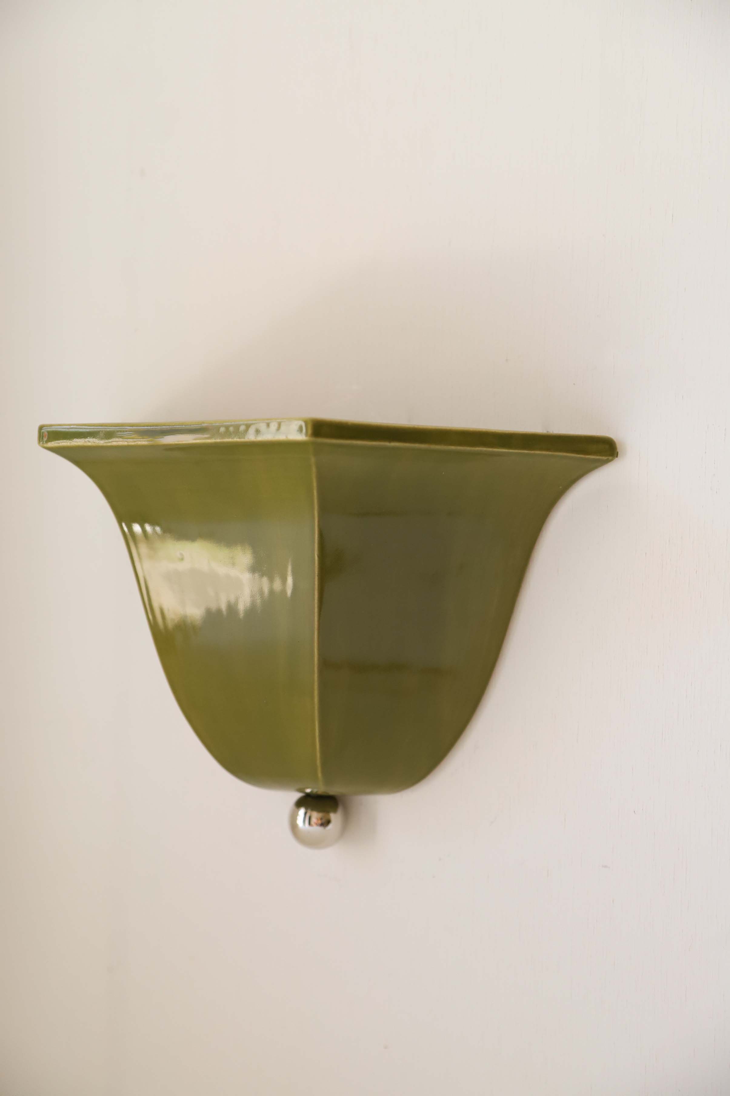 Maeve Sconce — close-up of green ceramic texture