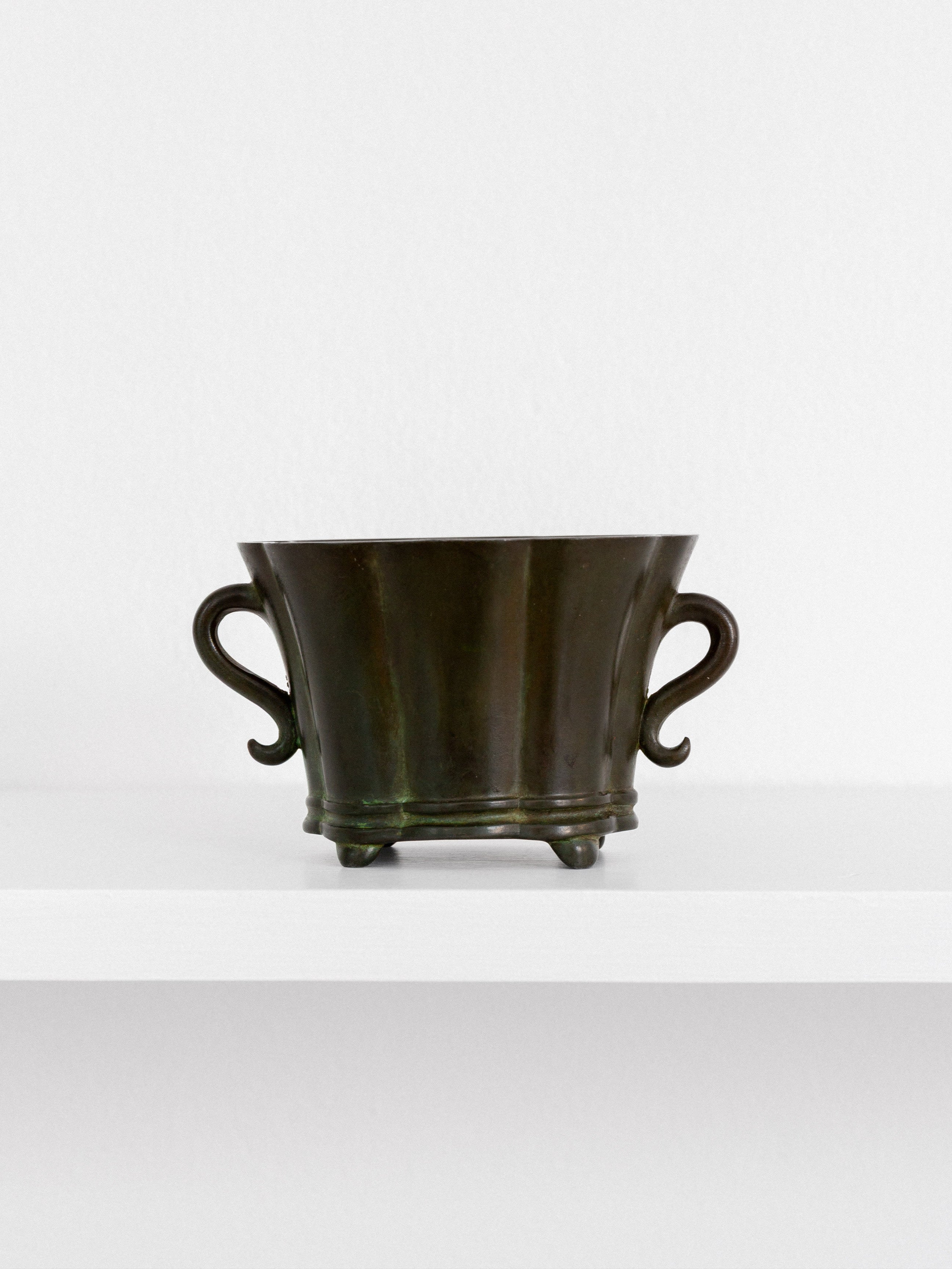 Art Deco Miniature Jardiniere by Just Andersen | The Oblist — bronze finish, vintage design