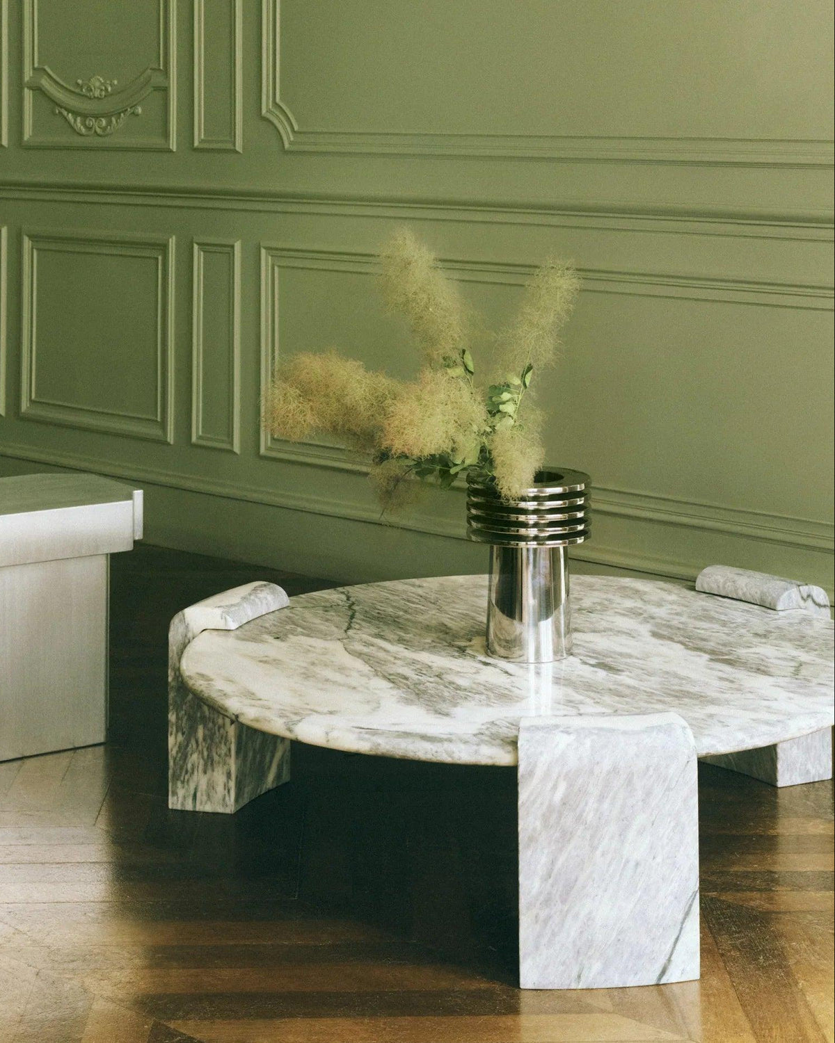 STONE COLUMN LOUNGE TABLE - ESTREMOZ MARBLE by Louise Roe | The Oblist
