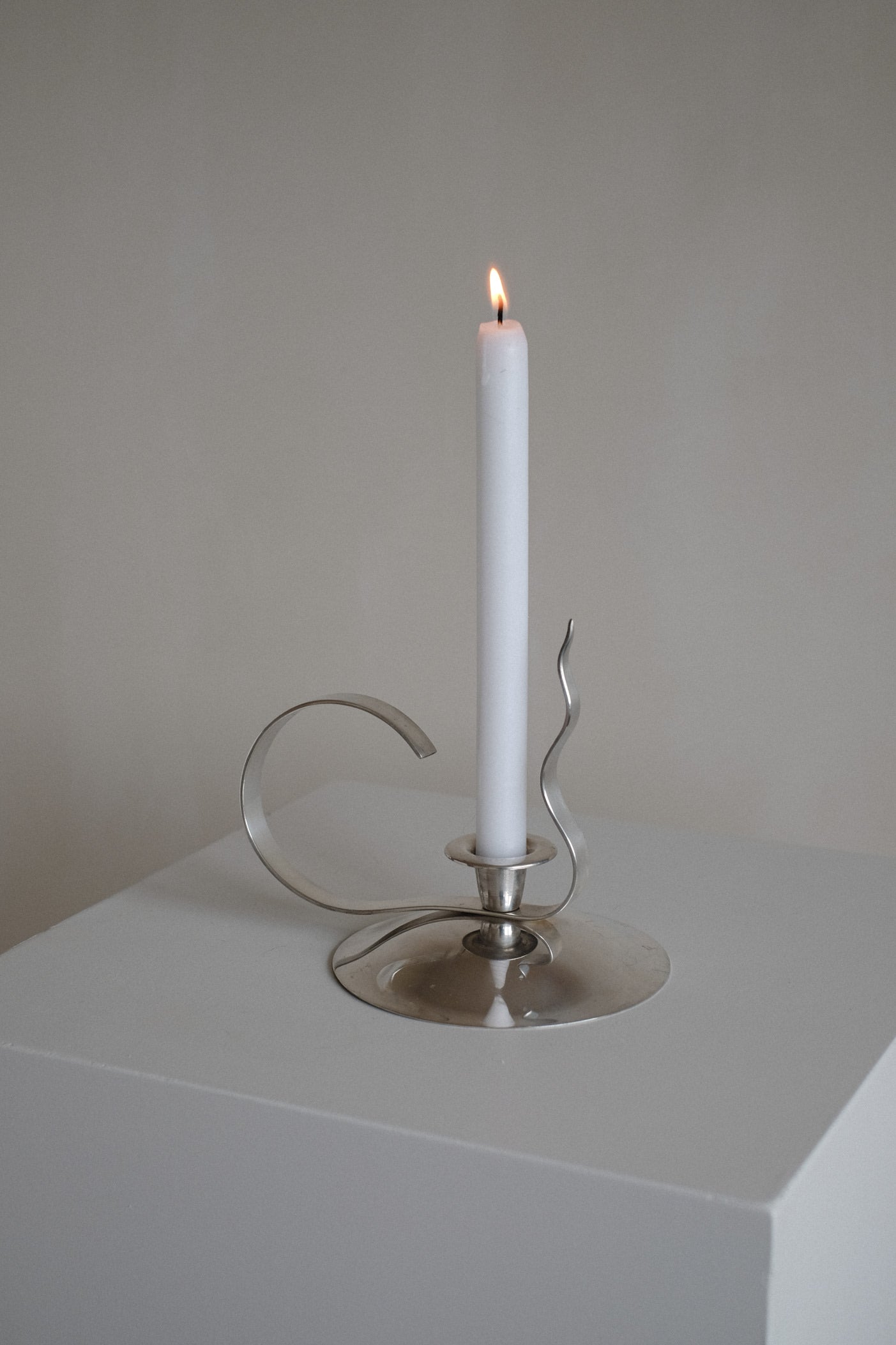Silver-Plated Candle Holder by septembre studios | The Oblist — modern silver design