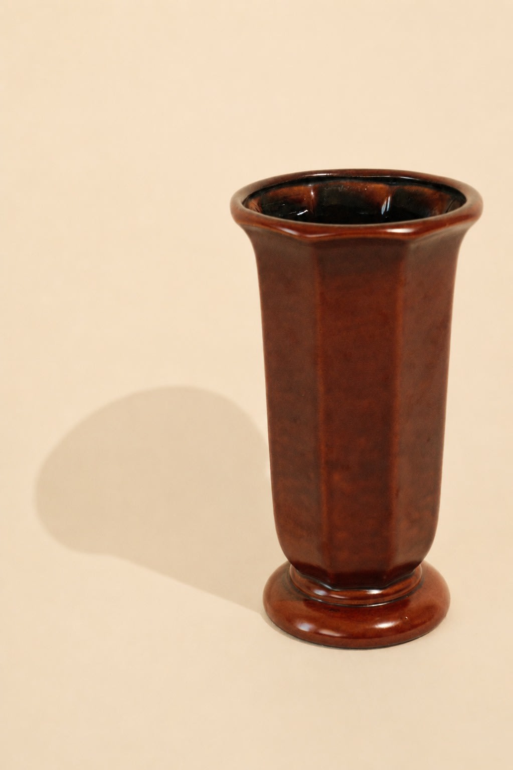 Vintage Ceramic Brown Vase by Truffe Studio | The Oblist