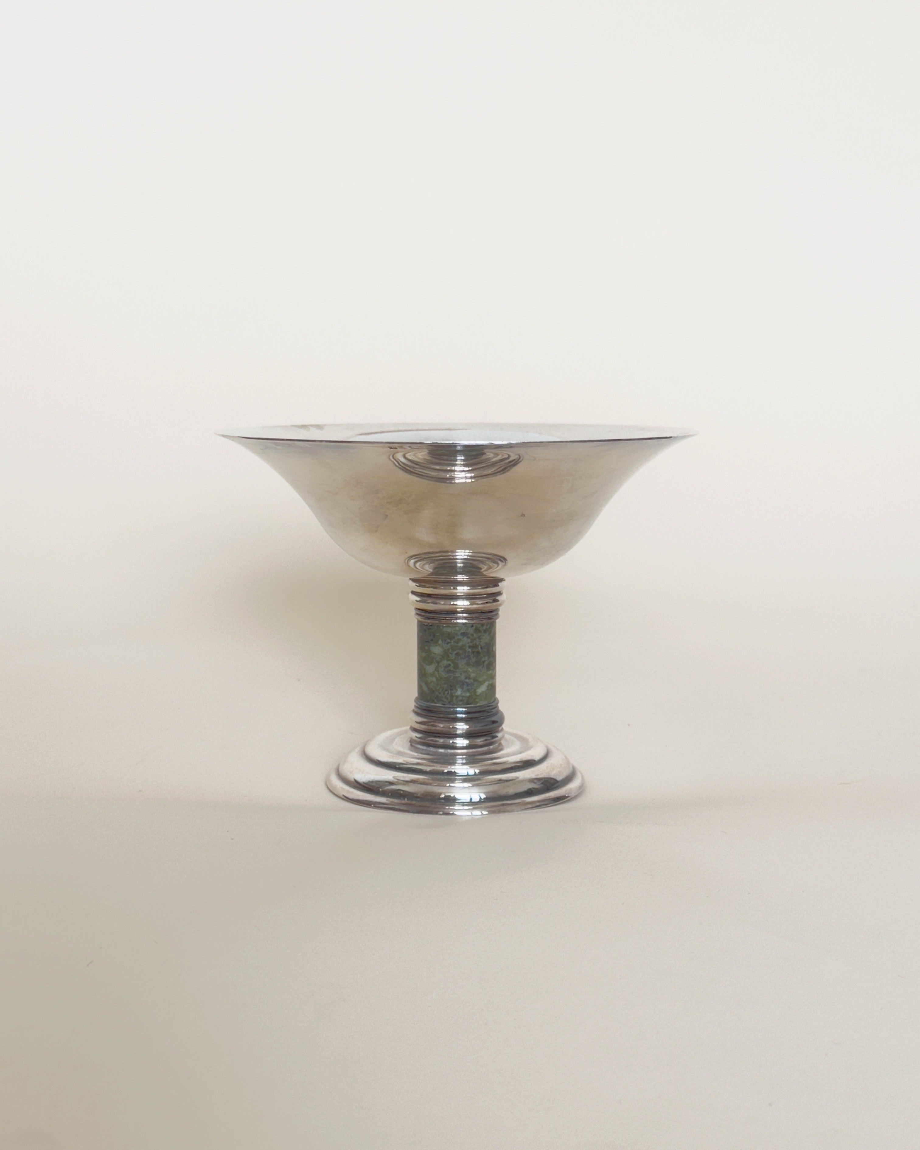 Jean E. Puiforcat Art Deco Silver-Plated Tazza by Aesthete Label | The Oblist — silver-plated, decorative dish