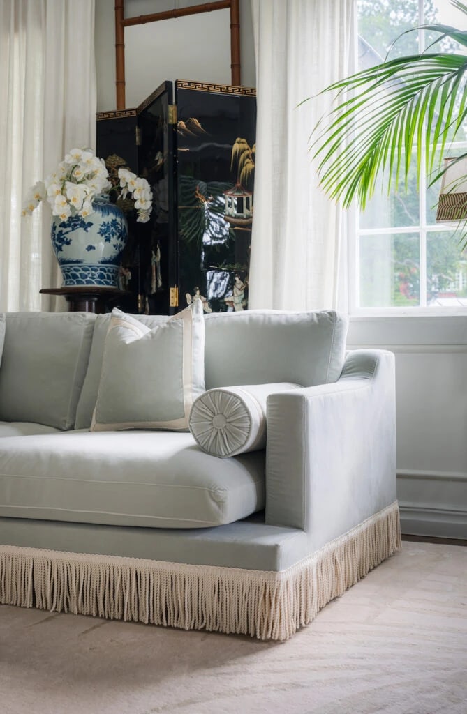 Orlando Sofa 230 cm - Chestnut Velvet & Sophie Bullion Fringe by RIJD Interior — variant detail