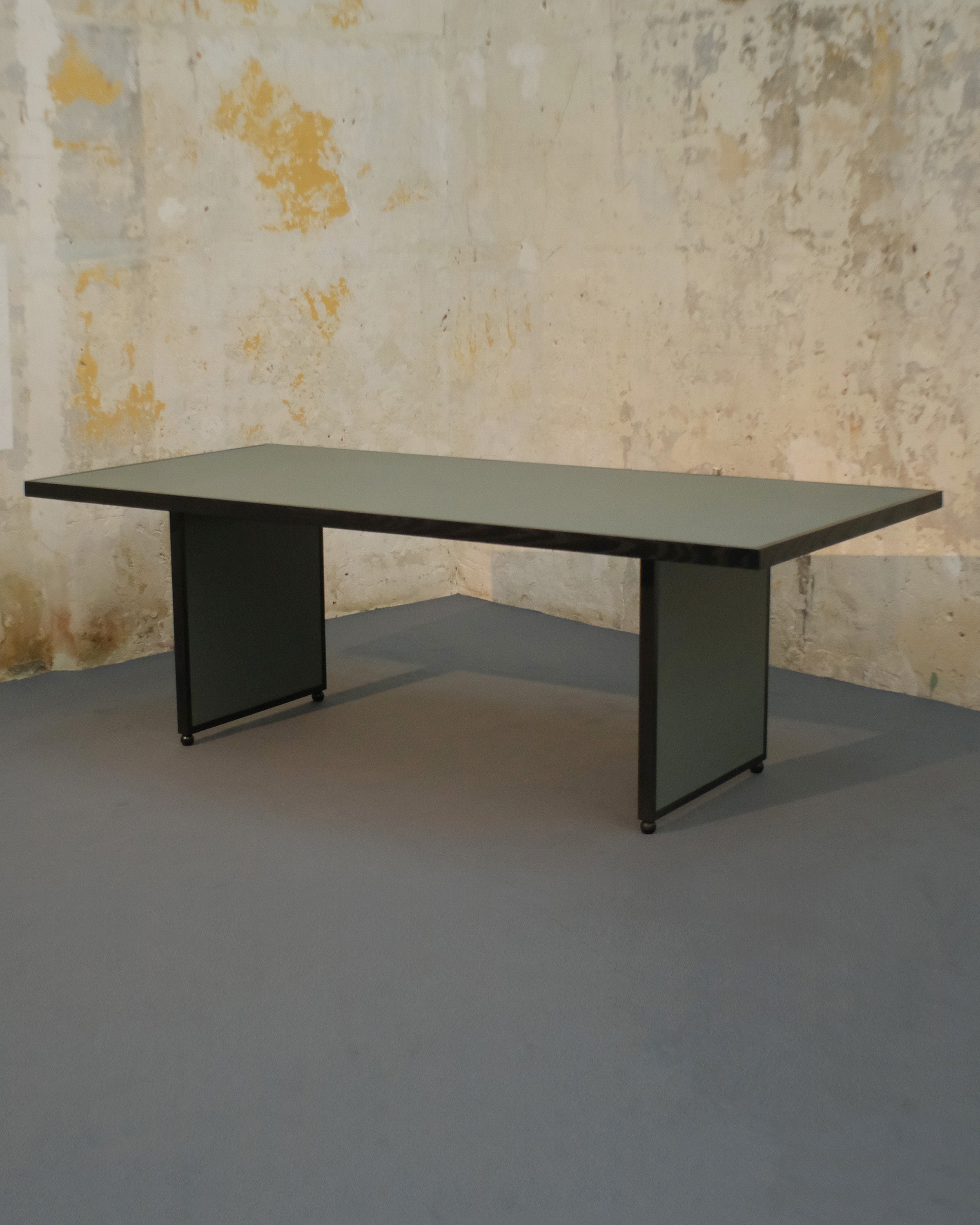 Large Table with Bond Leather by Clara Jorisch | The Oblist