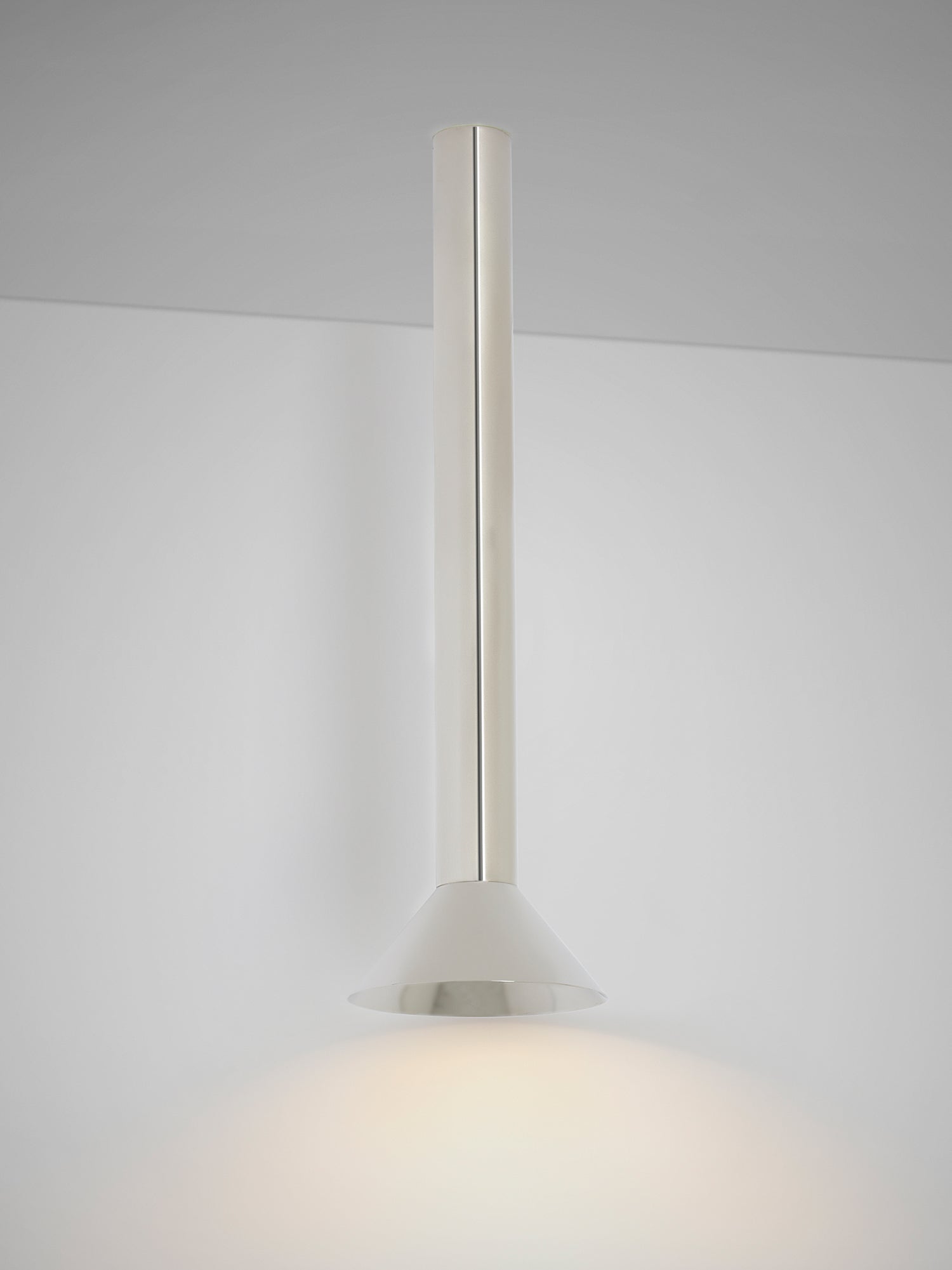 TORRES Pendant Tall - Flush Mounted — close-up of polished metal finish