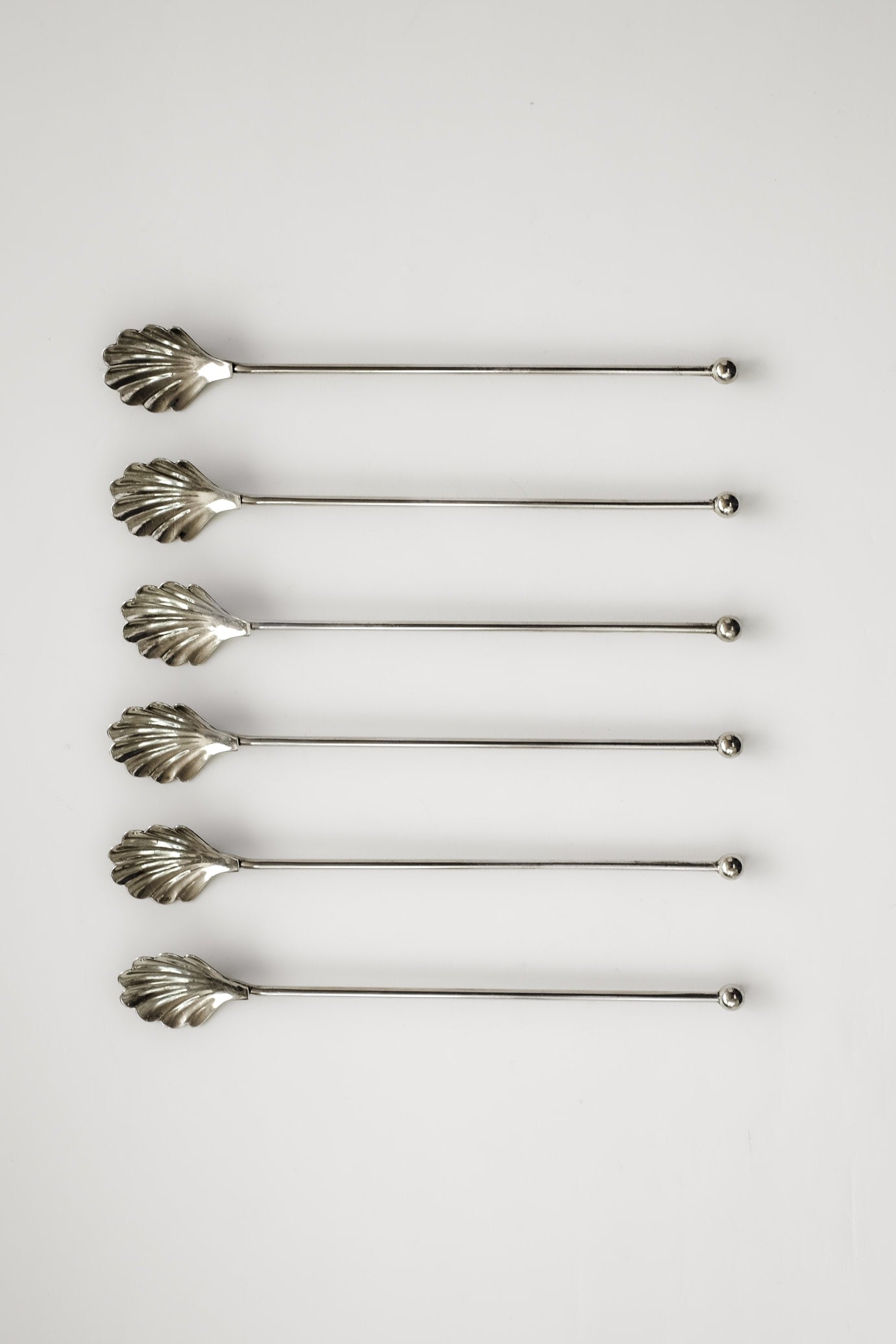 Silver-Plated Shell Cocktail Spoons by septembre studios | The Oblist