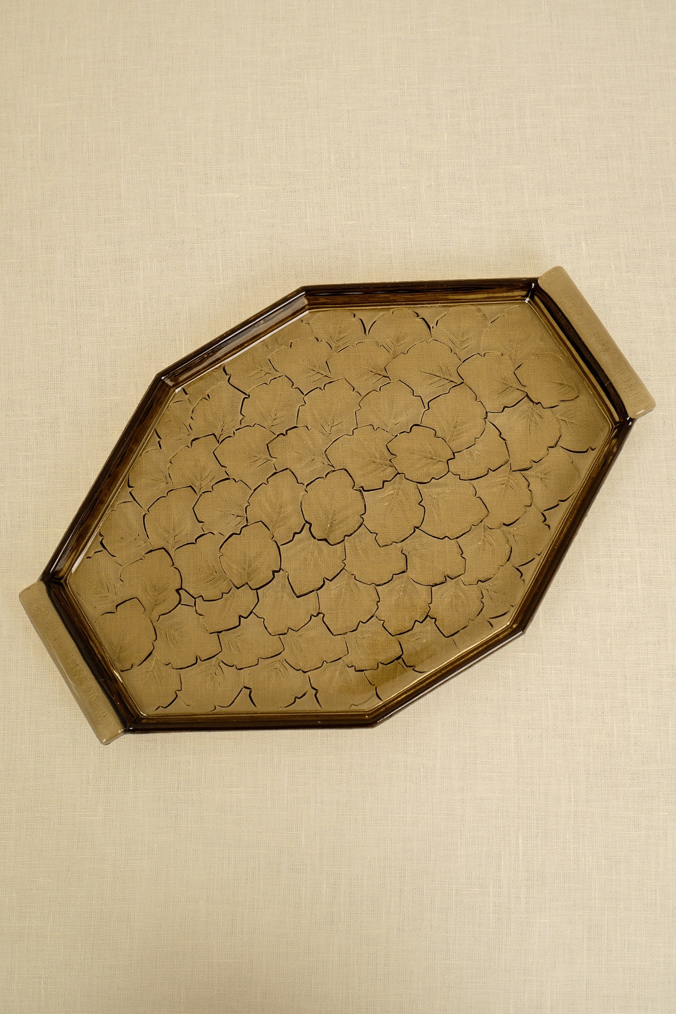 Art Deco Smoked Glass Serving Tray by Truffe Studio | The Oblist