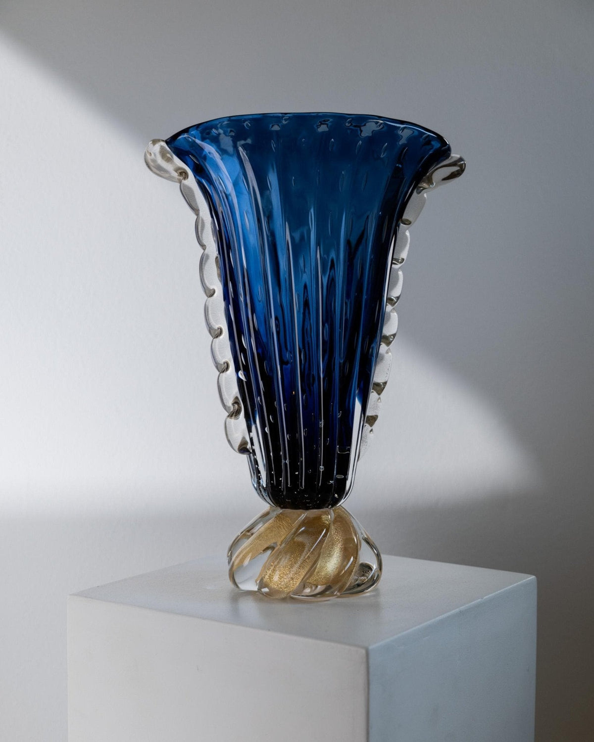 Vintage 1960s Murano Glass Vase by Bottega Jacobs