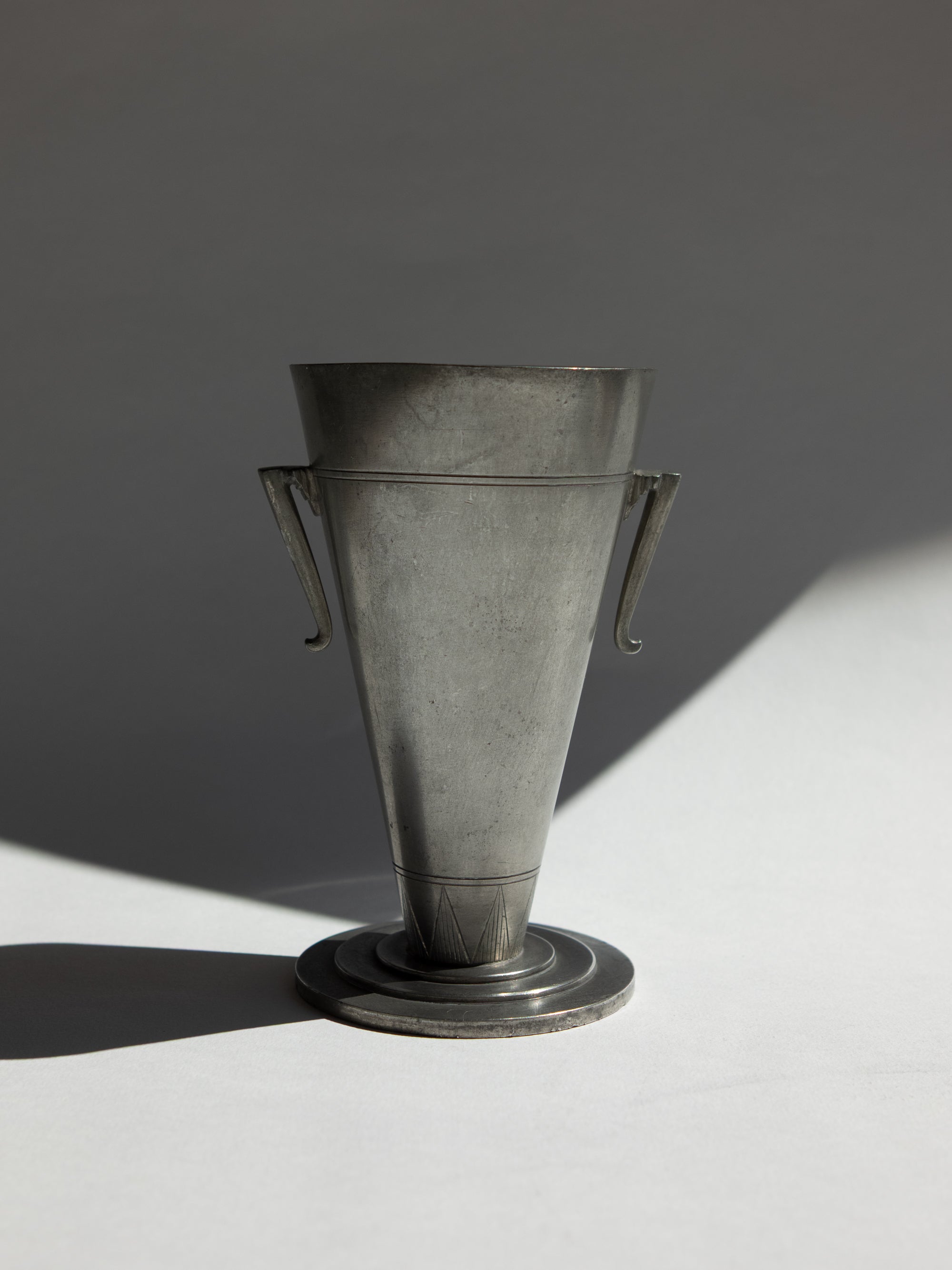 Swedish Grace Pewter Trumpet Vase by Prima Svenskt Tenn, 1930 by Trove Paris | The Oblist