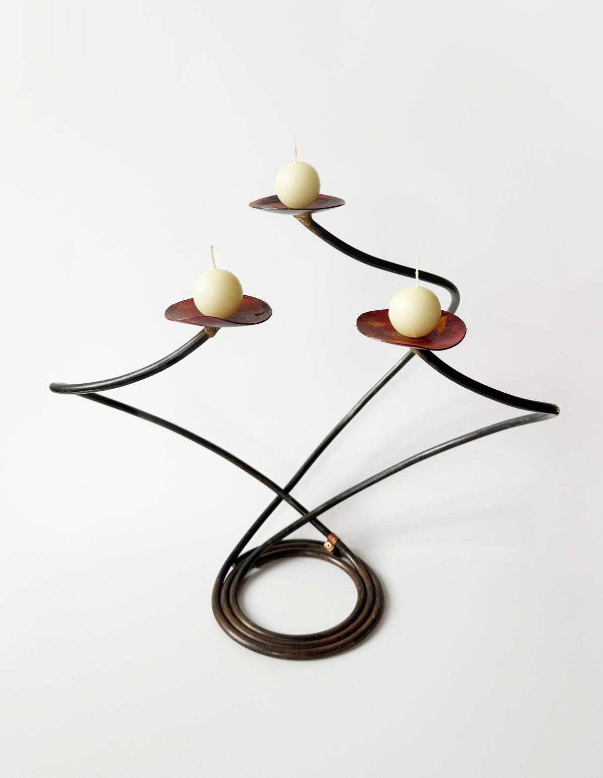 Artist Signed Three Candle Candelabra by virga | The Oblist