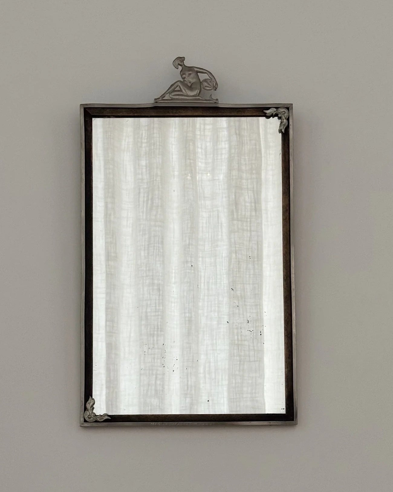 Art Deco Pewter Mirror, 1920/30s