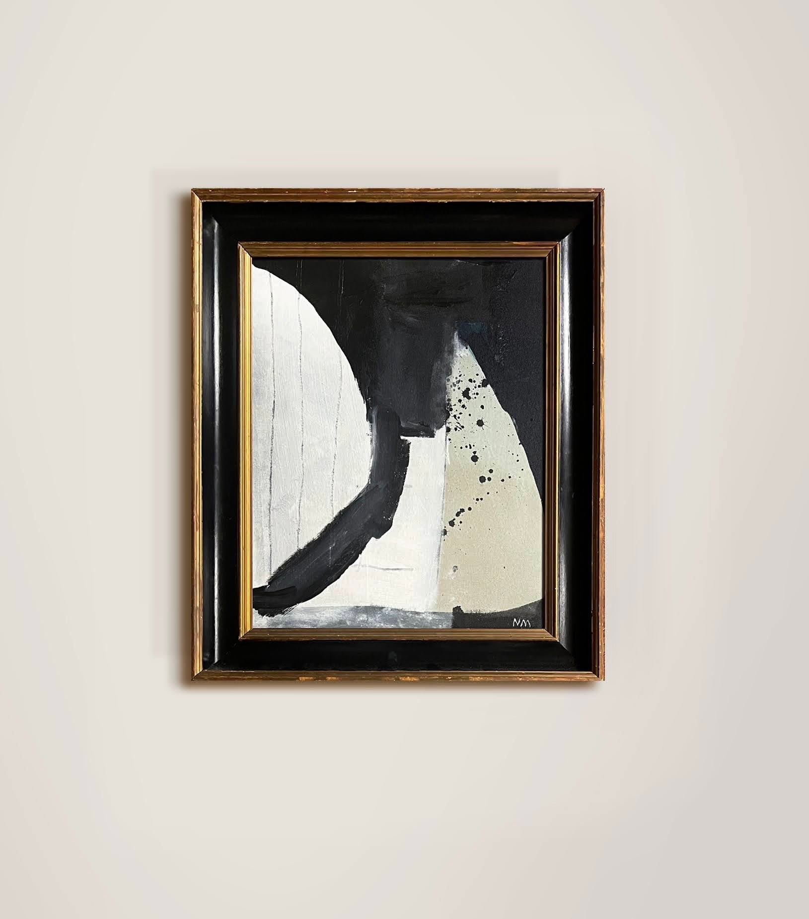 "Narragansett IX" Encre, Acrylique et Charbon de Bois sur Toile