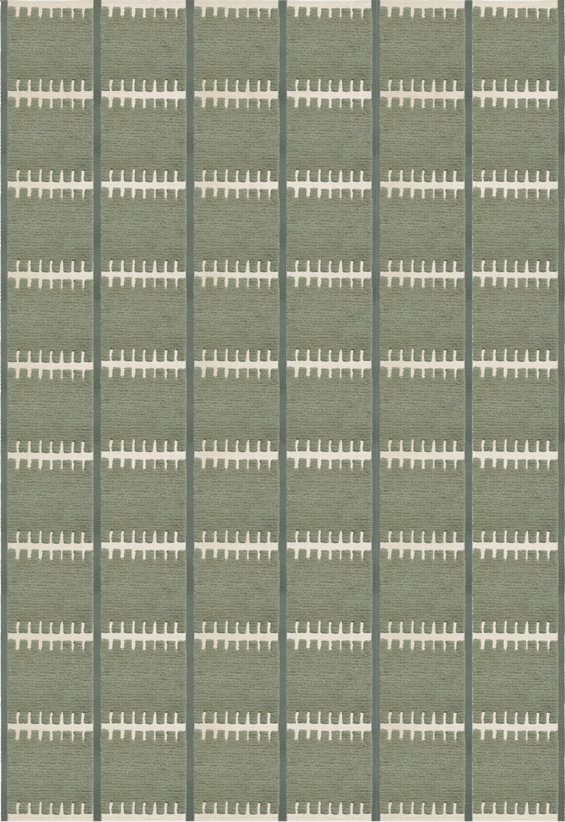 'Lilly' Handwoven Rug in New Zealand Wool, Green by Layered | The Oblist