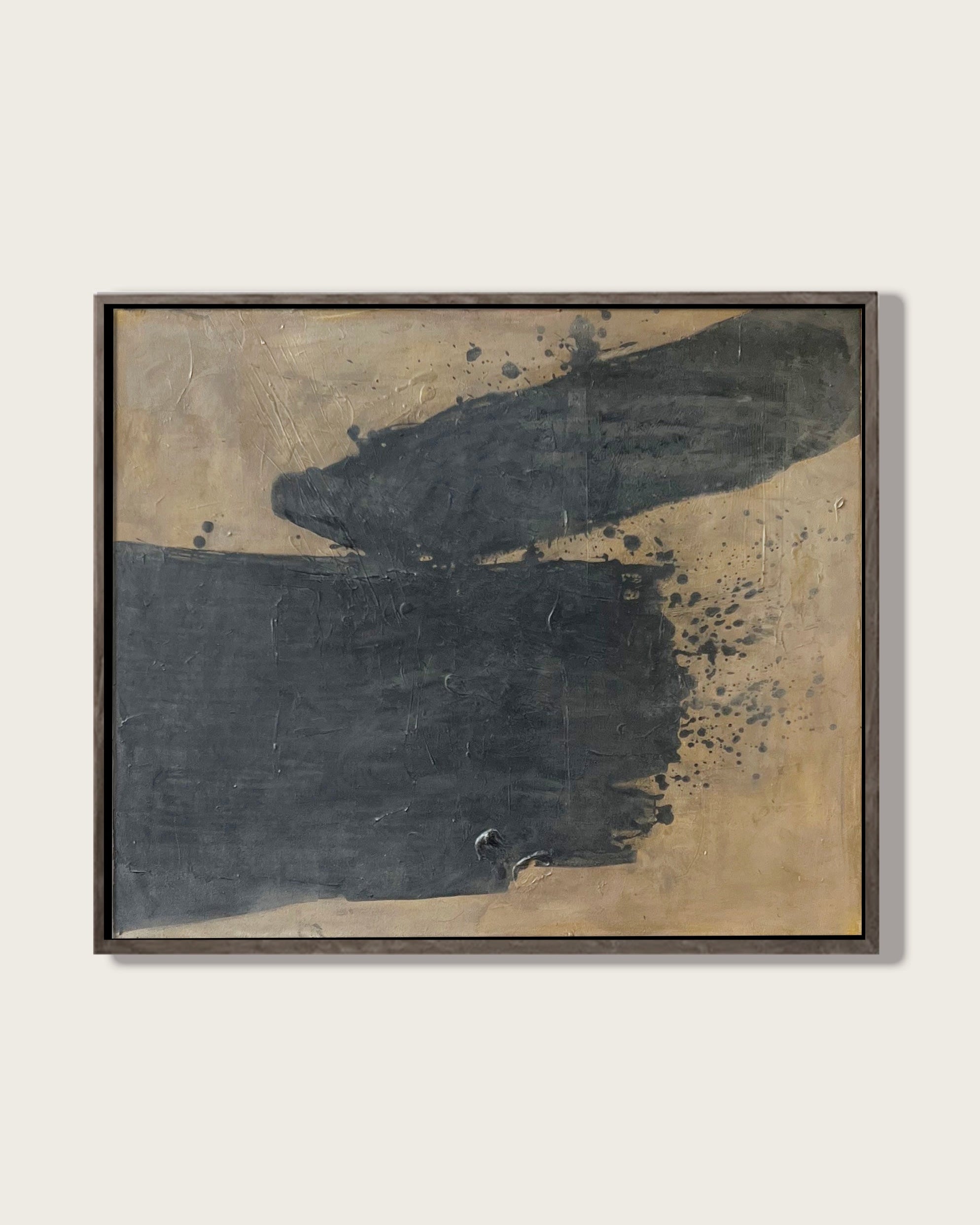 "Hyannis Port" Painting in Ink and Charcoal on Canvas by Médecine | The Oblist