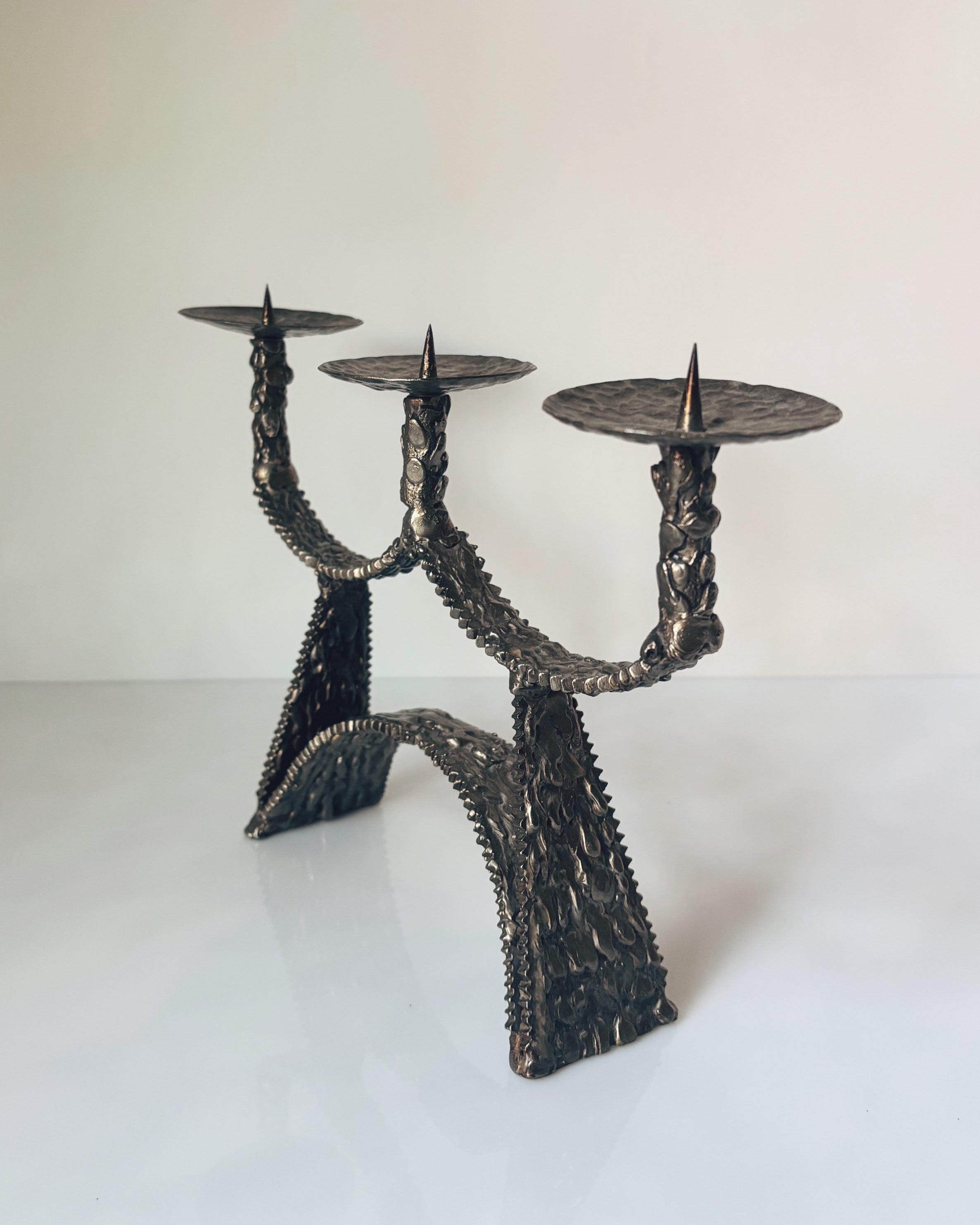 Molten Metal 3 Arm Candlestick by Huerto | The Oblist