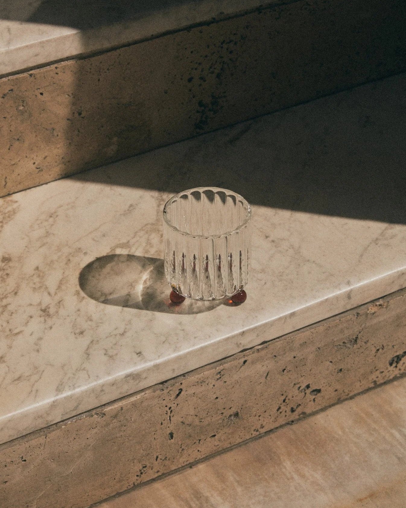 High Spirits — Hand-blown Lowball Glass in Red Amber by Agustina Bottoni | The Oblist