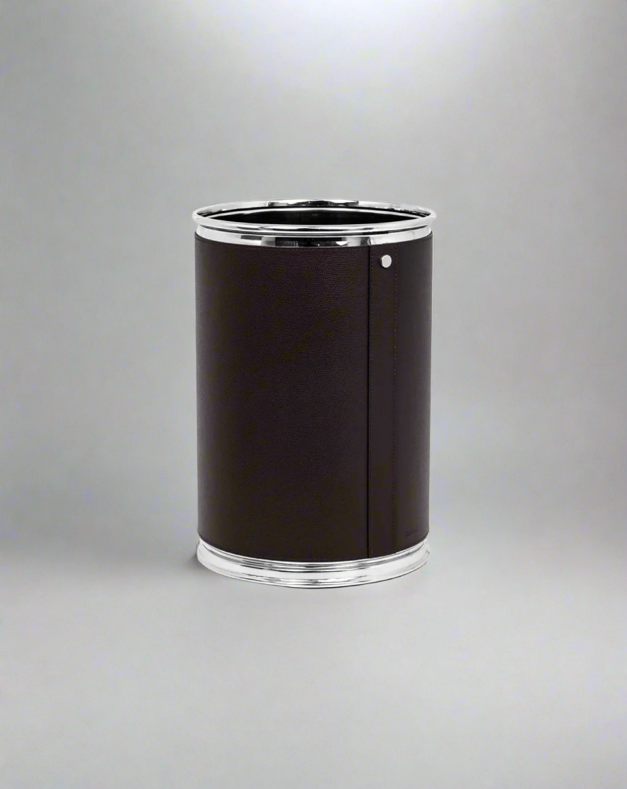 Desk Accessories Round Metal Bin Pinetti