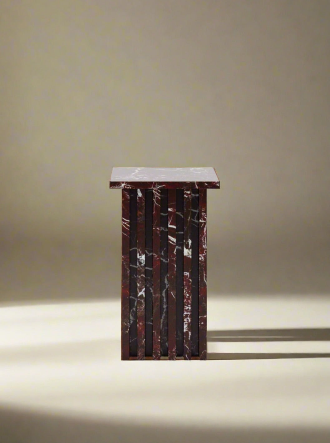 Vondel Side Table in Rosso Levanto