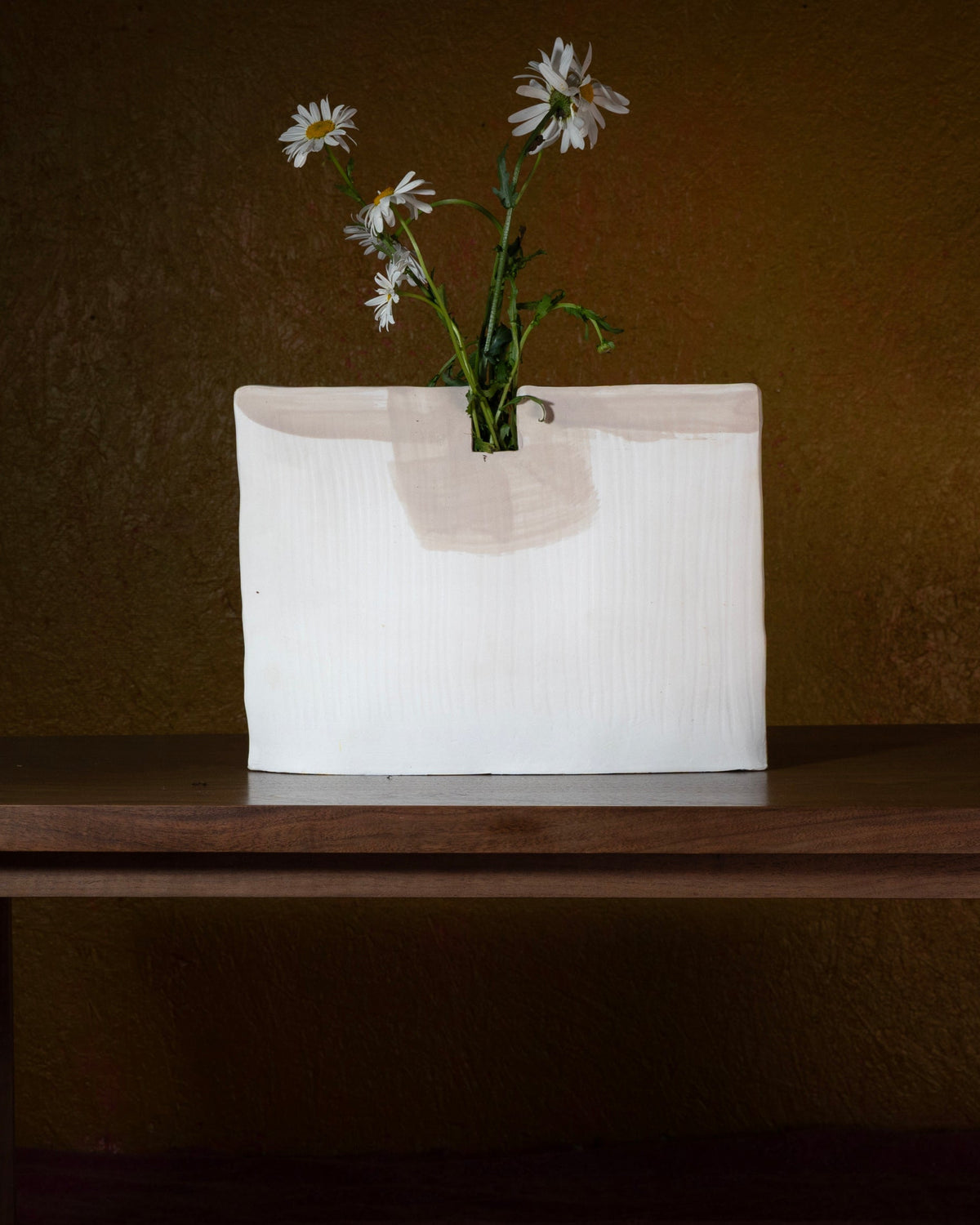 Huipil Vase in Porcelain — lifestyle setting