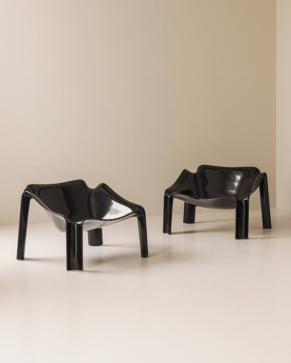 First edition F300 lounge chairs by Pierre Paulin for Artifort, France 1964. — additional view