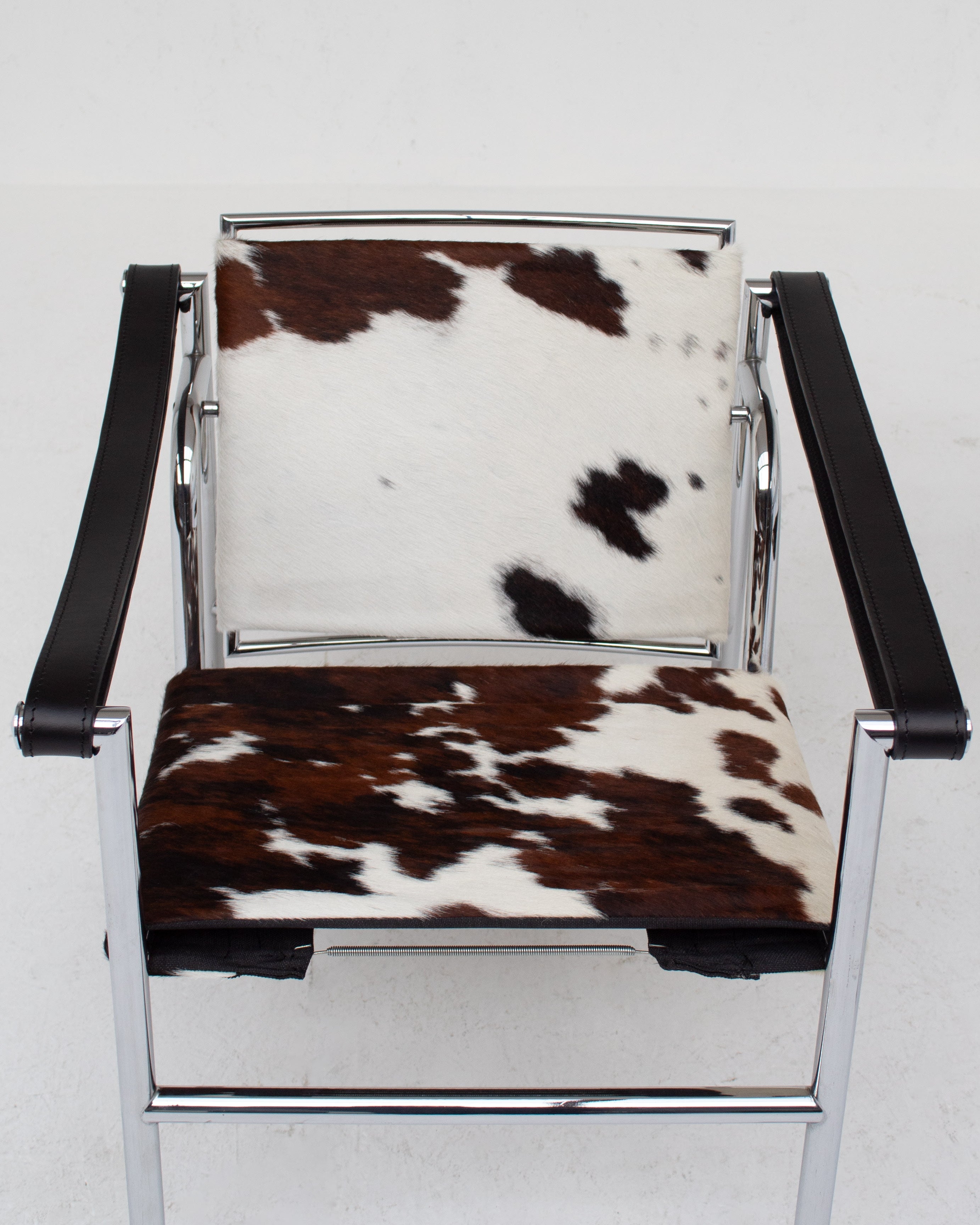 Le Corbusier LC1 chair in cowhide with chrome steel frame