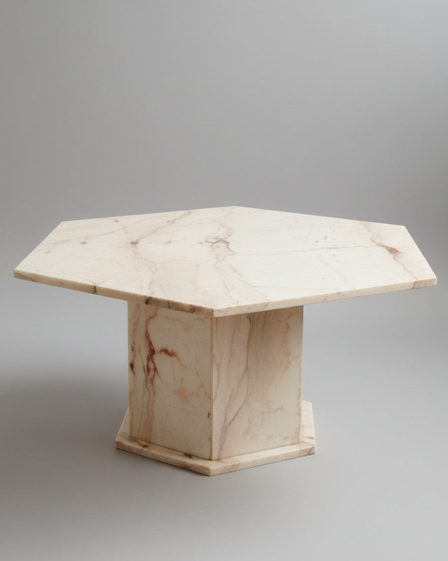 Italian Pink Marble Coffee Table