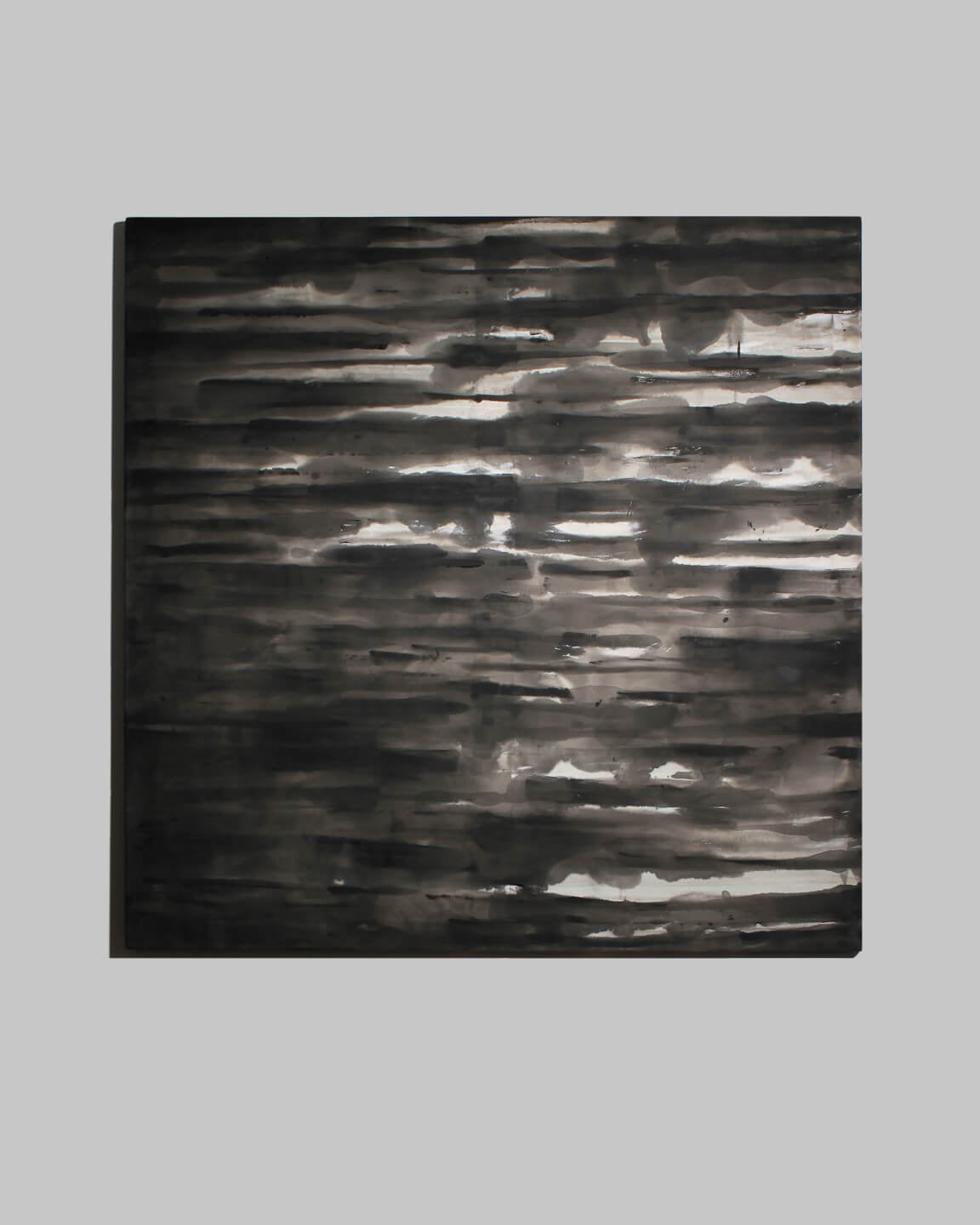 Horizontal Organic Lines In Black And White, Author Painting by Vintage Stories | The Oblist