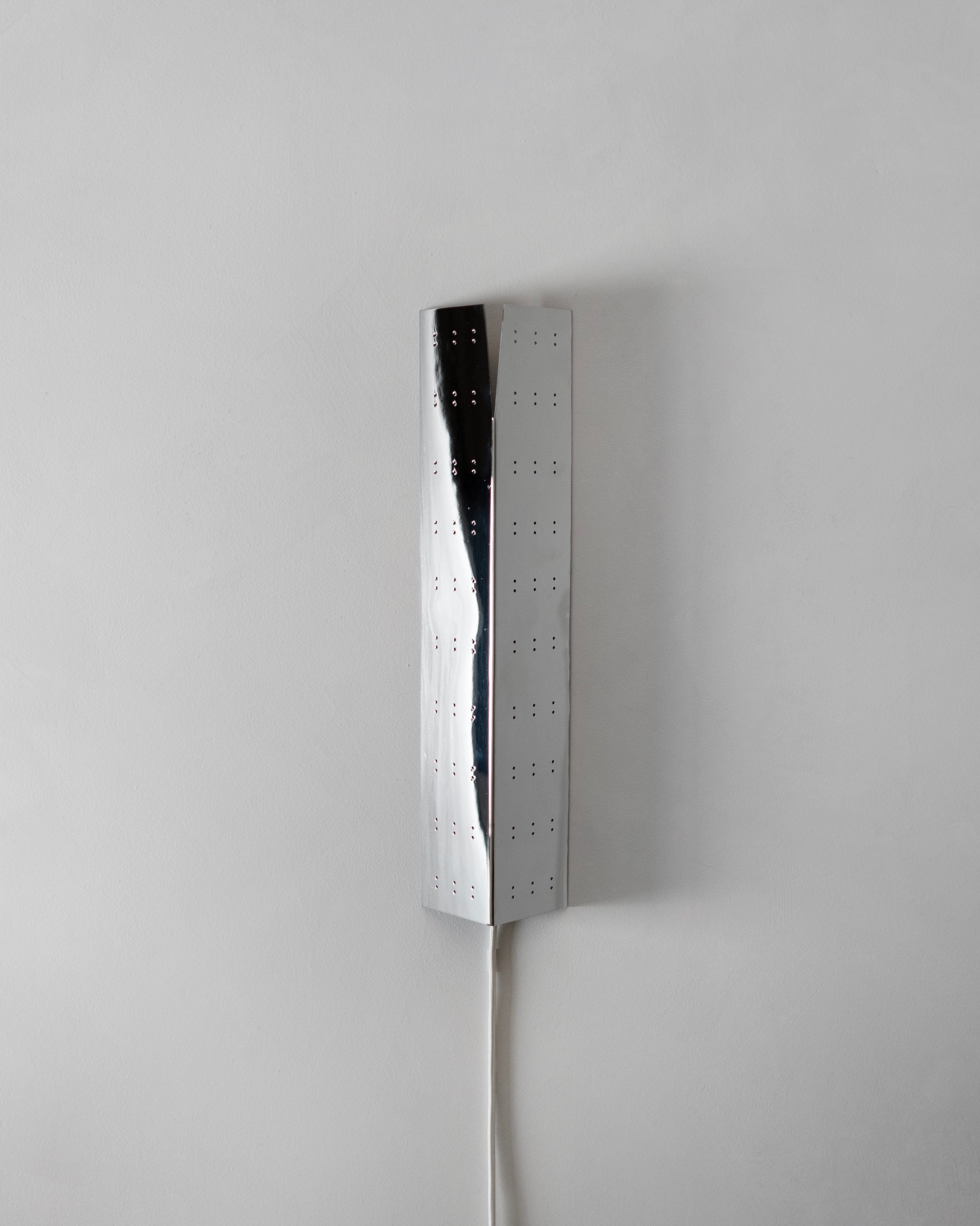 May Wall Lamp - Polished Steel by Hein Studio | The Oblist — polished steel finish, modern design