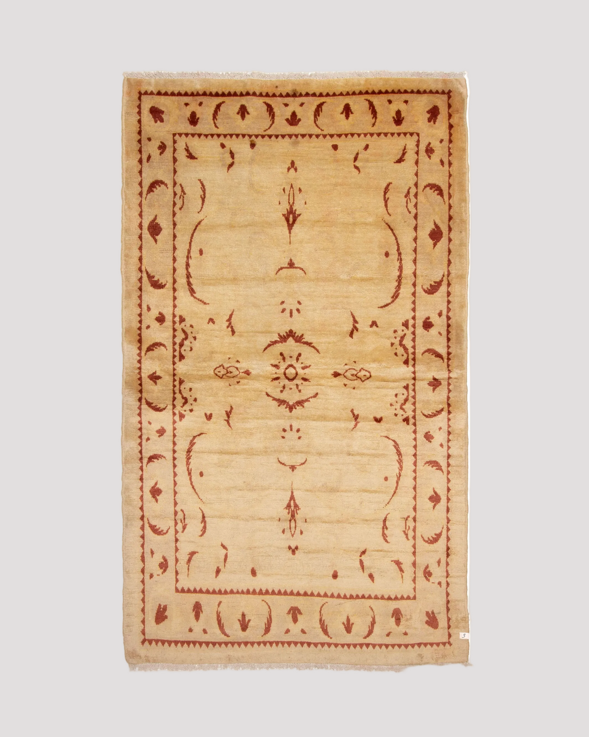 vintage rug in saffron 132 x 227 cm by catalog:three | The Oblist