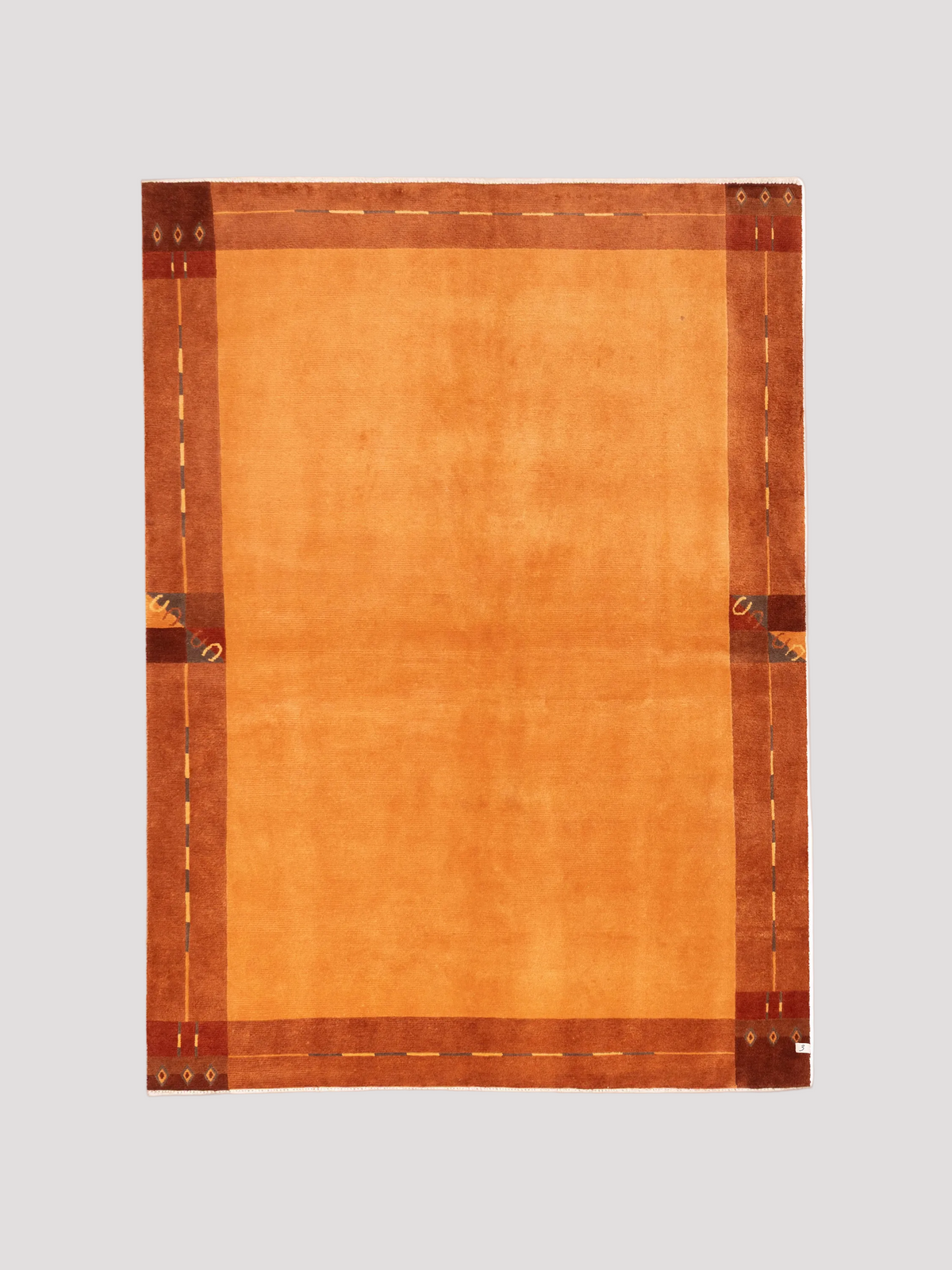 nepalese rug in ochre 170 x 234 cm by catalog:three | The Oblist
