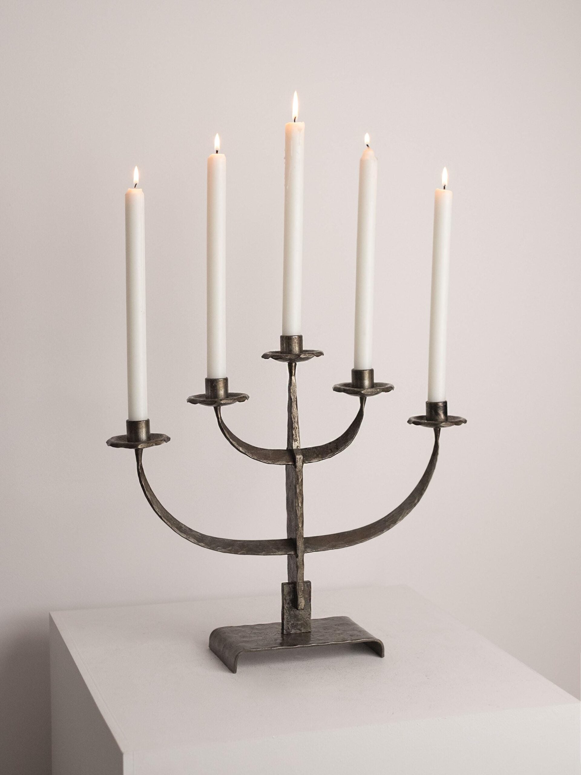Vintage Hand-Forged Candle Holder in Metal by Studio Ecubed | The Oblist