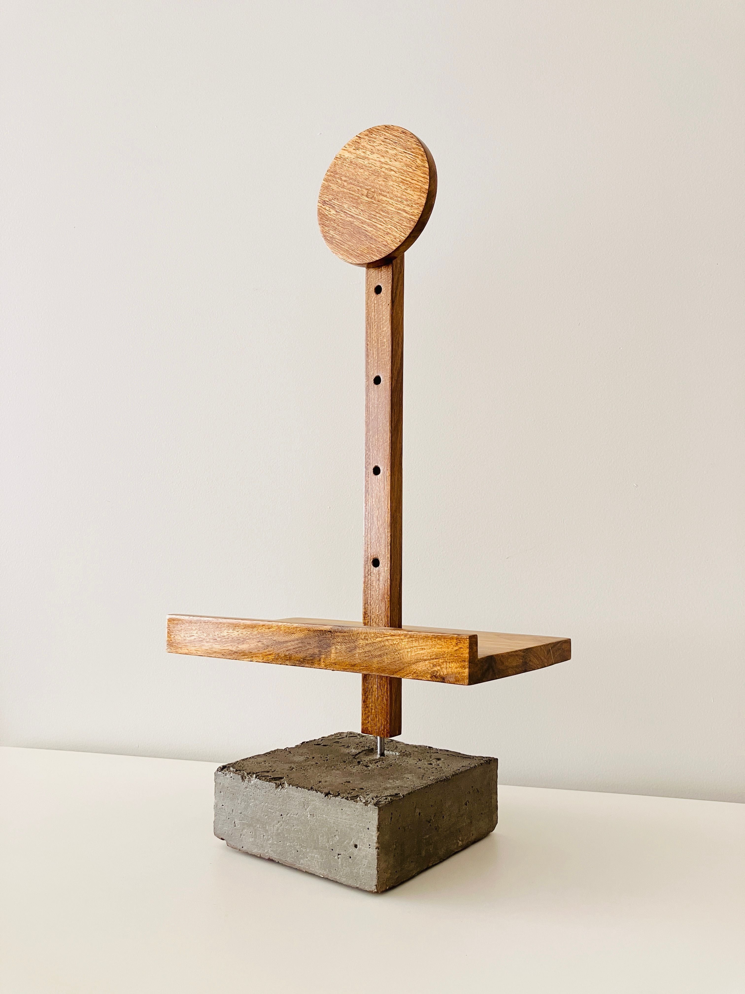 Teresa wooden easel frame with concrete base by HT