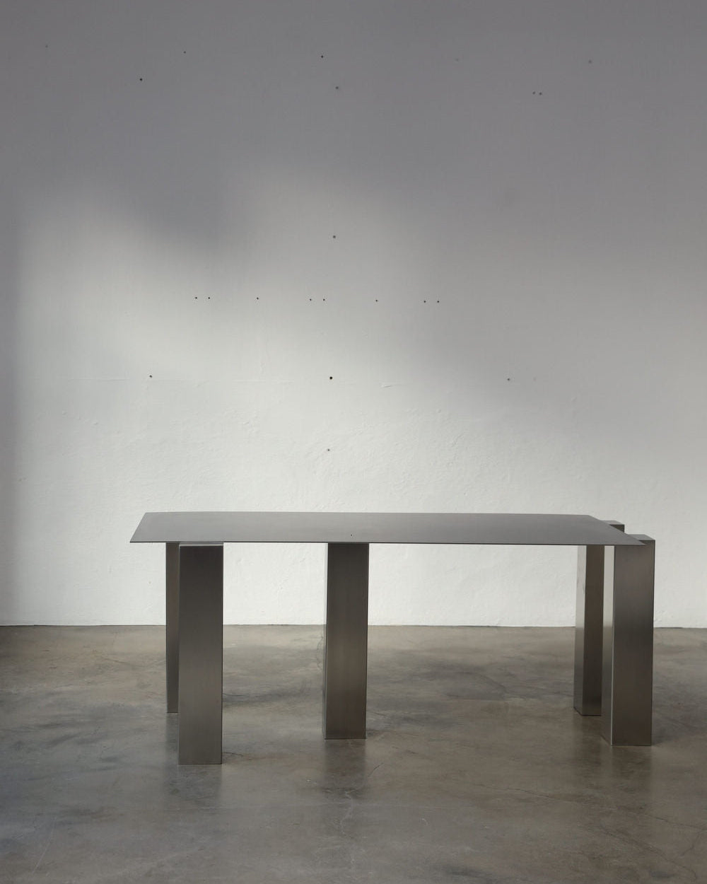 Modern steel frame desk with rectangular top in minimalist design