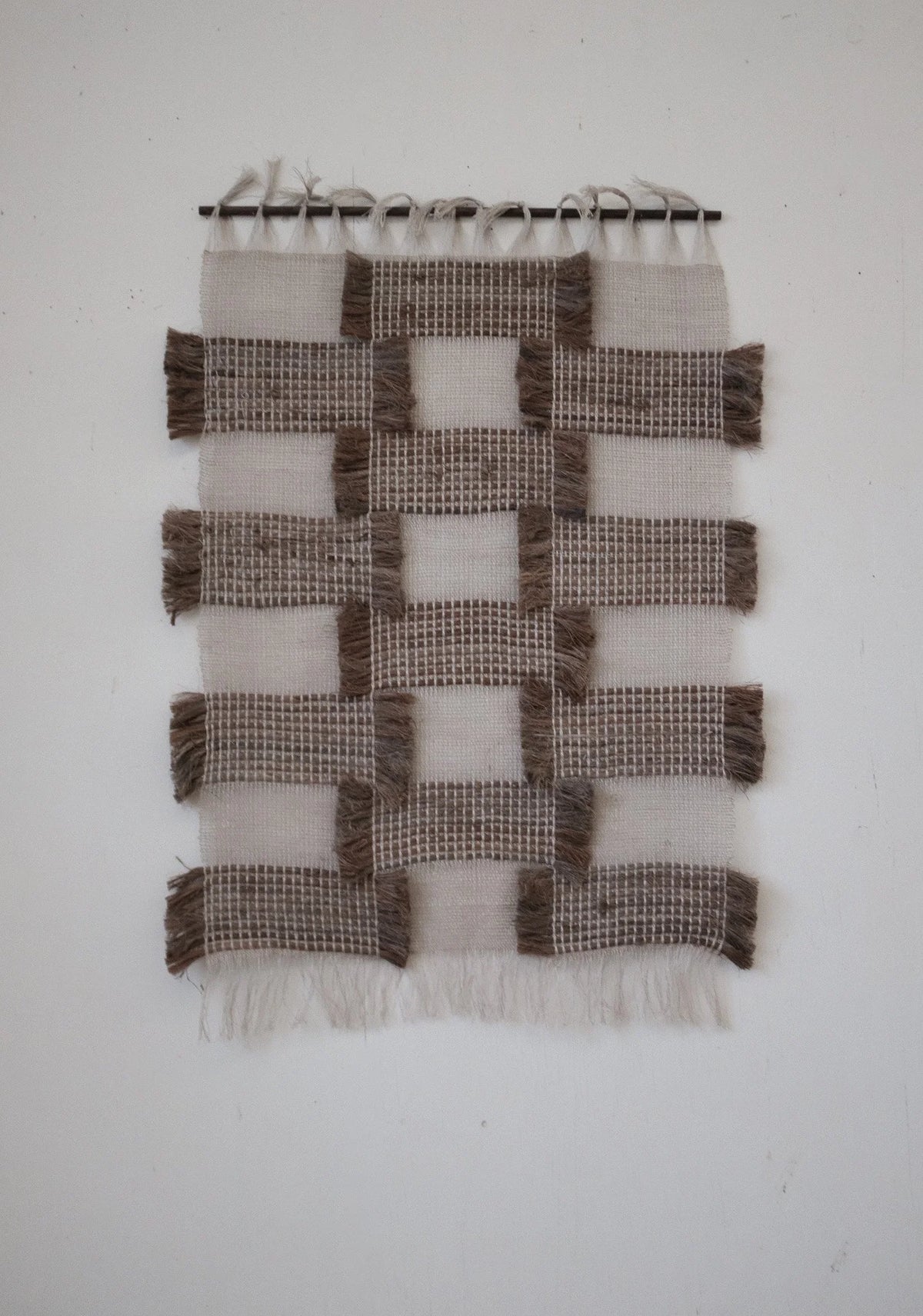 Blocks – Handwoven Banana Fibre & Linen Wall Hanging by Sundance Studio | The Oblist