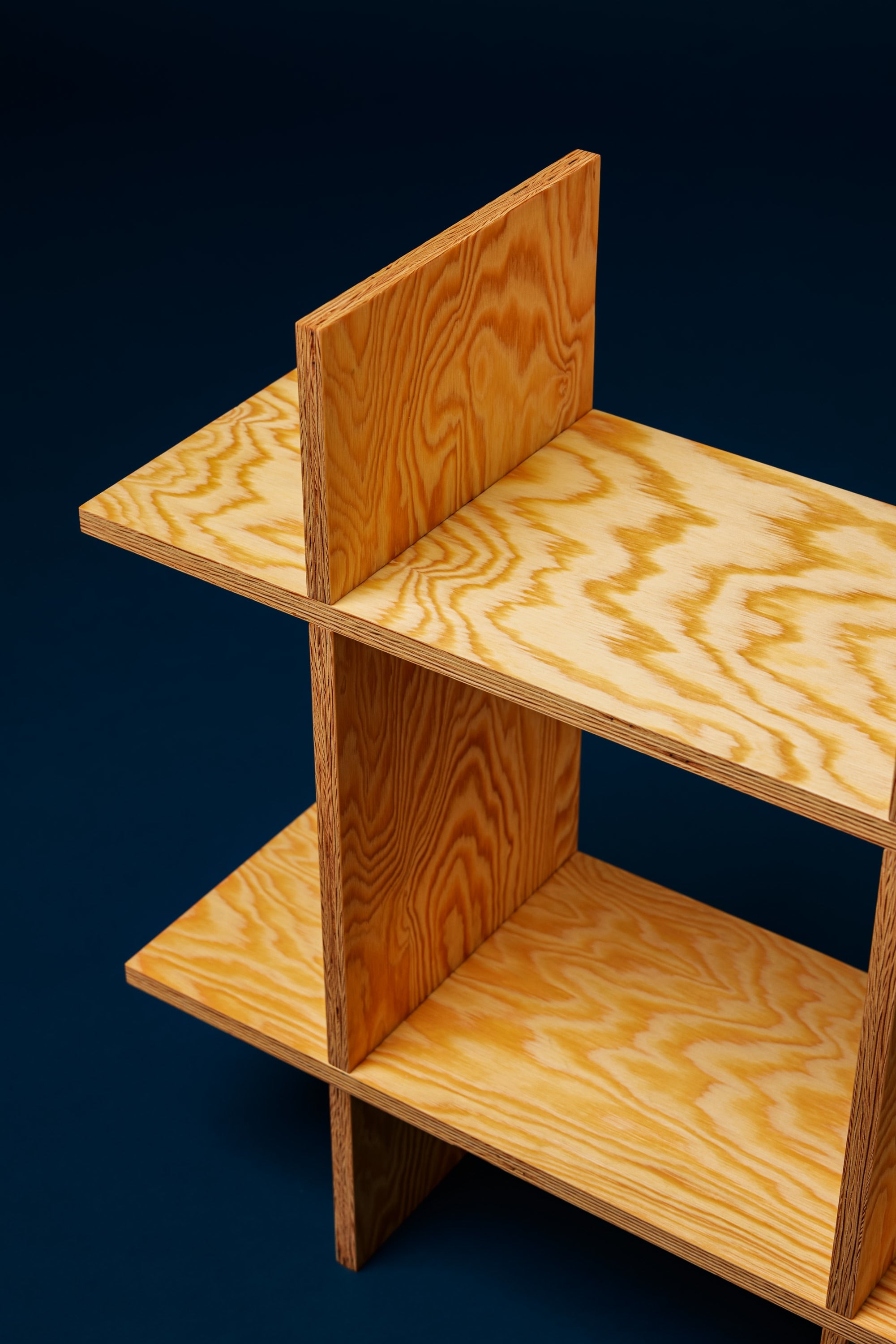 Mini Pine Grid Shelf — detail view