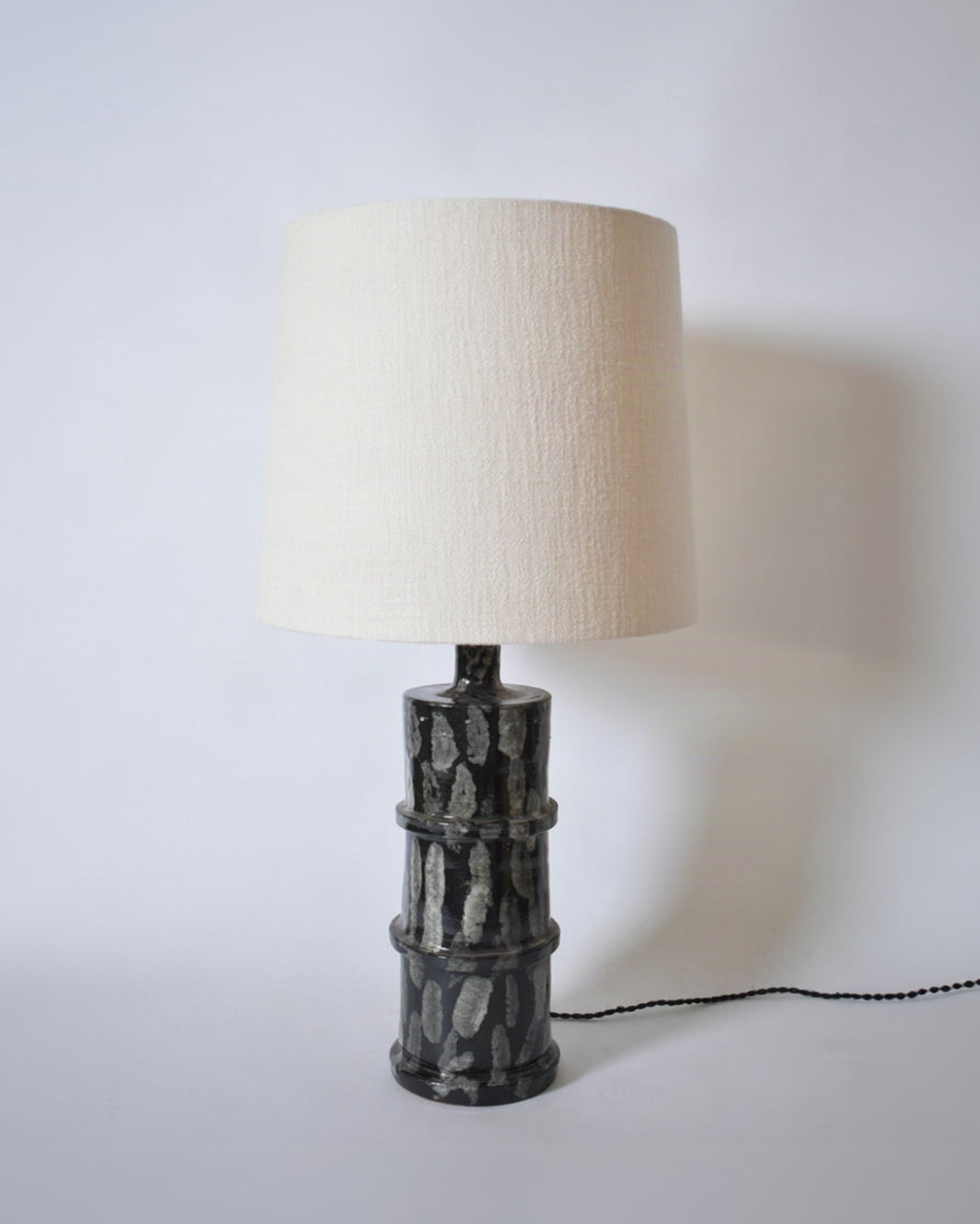 Inle 45cm Grey and Black Ceramic Table Lamp, Barracuda Edition by Barracuda Interiors | The Oblist