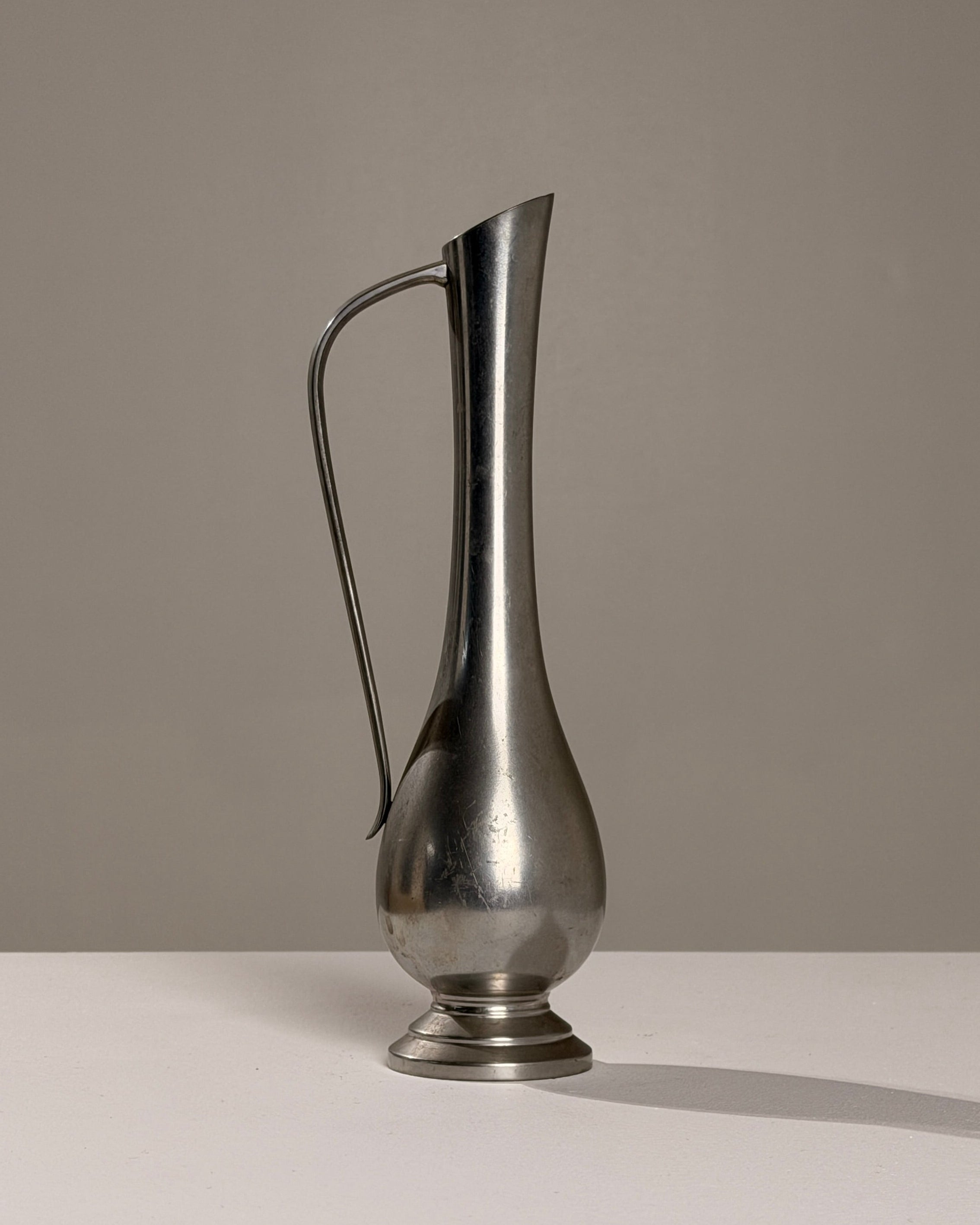 Pewter Pitcher, Paris, France, circa 1930 by Figuresdesign | The Oblist — handcrafted metal design