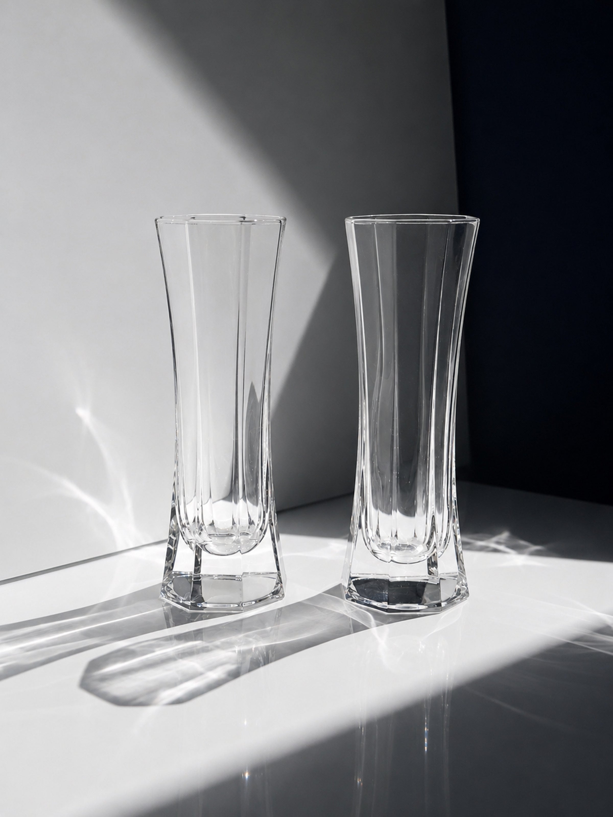 6 Italian crystal drinking glasses - 1980s by Dodo Vintage | The Oblist