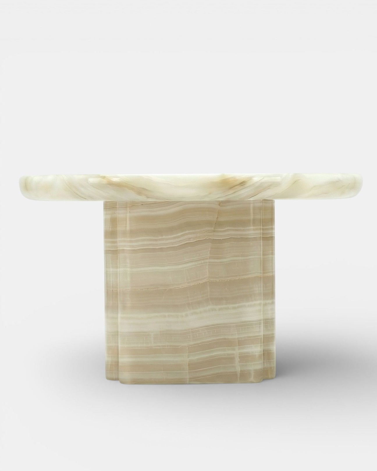 Ugo Ivory Onyx Console by Marbera | The Oblist — handcrafted onyx material