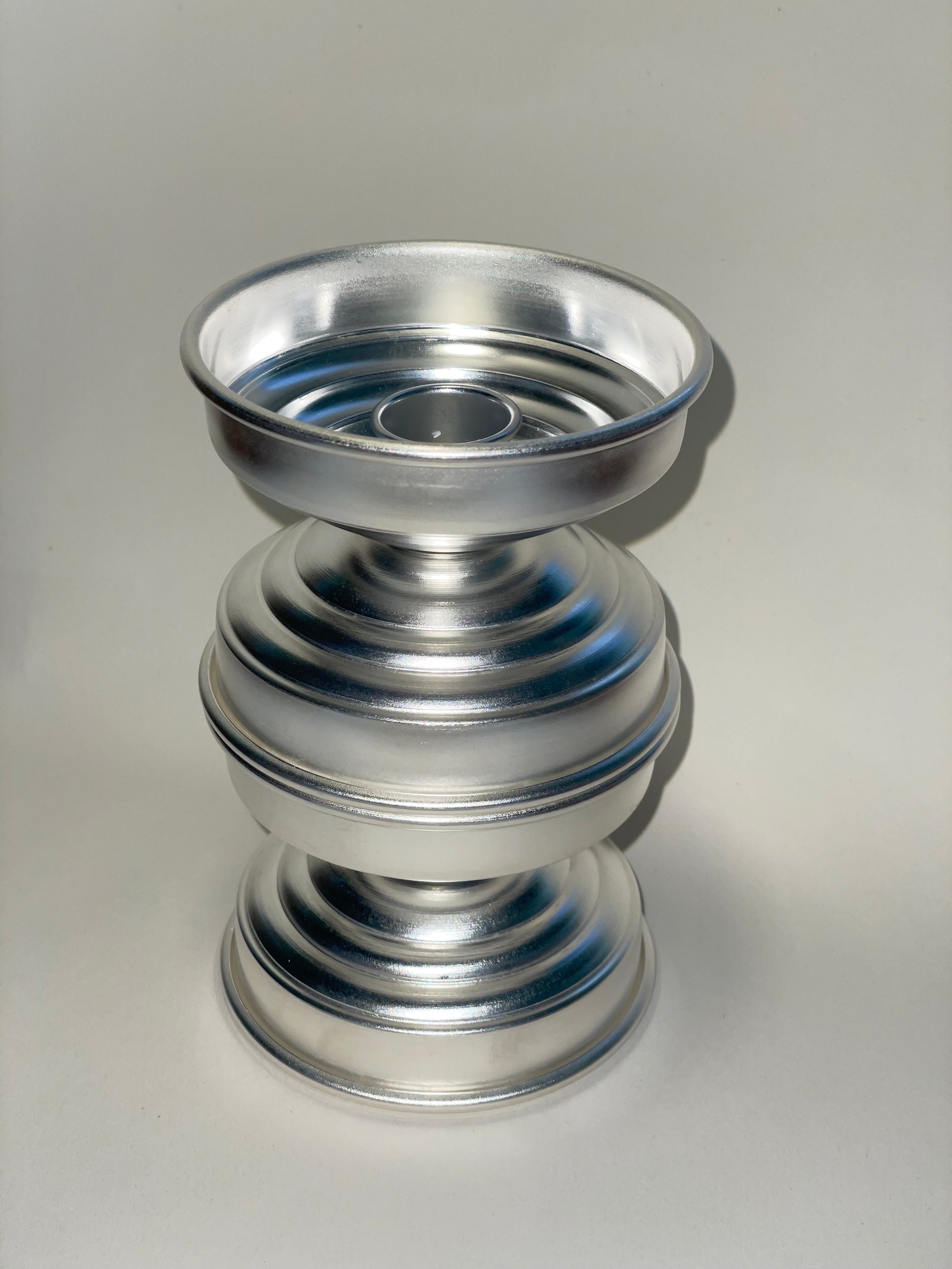 Silver Plated Candle Holders in Brass by CASPAL | The Oblist — modern silver finish