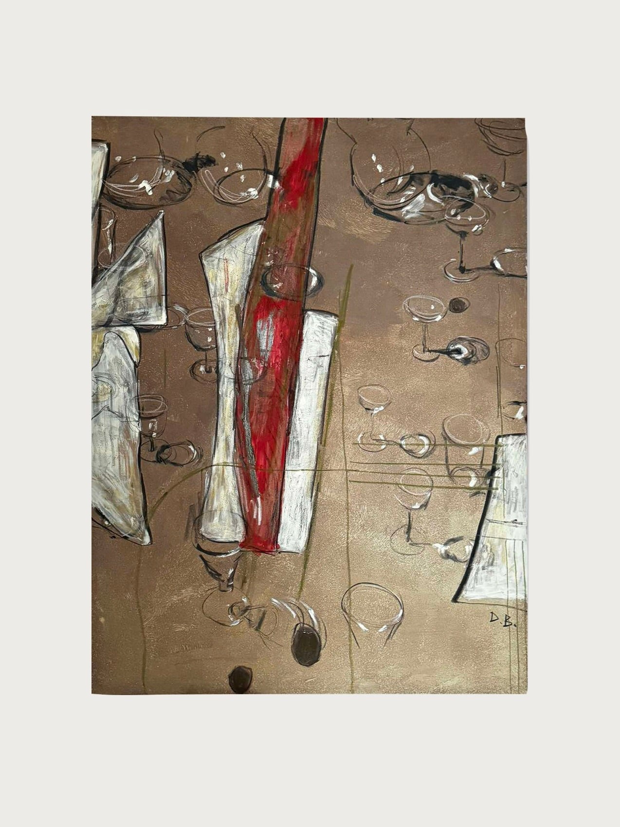 Contours - Acrylic, oil pastel, dry pastel, charcoal on canvas by Dovile Bernotaite | The Oblist