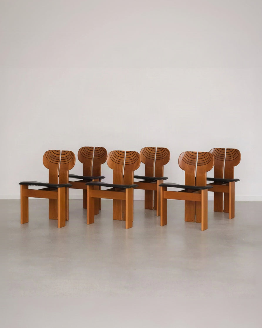 Africa Dining Chairs by Afra & Tobia Scarpa for Maxalto (Set of 6) by Simply About Design | The Oblist