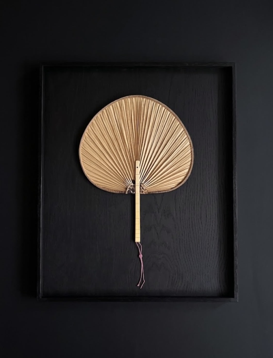 Antique Palm Leaf Fan in Frame by Médecine | The Oblist