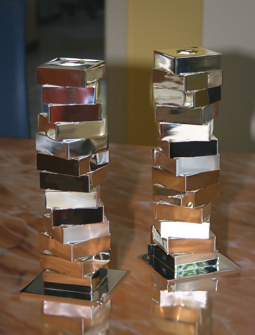 Silver-plated Candlestick by zanetto | The Oblist — modern metallic design