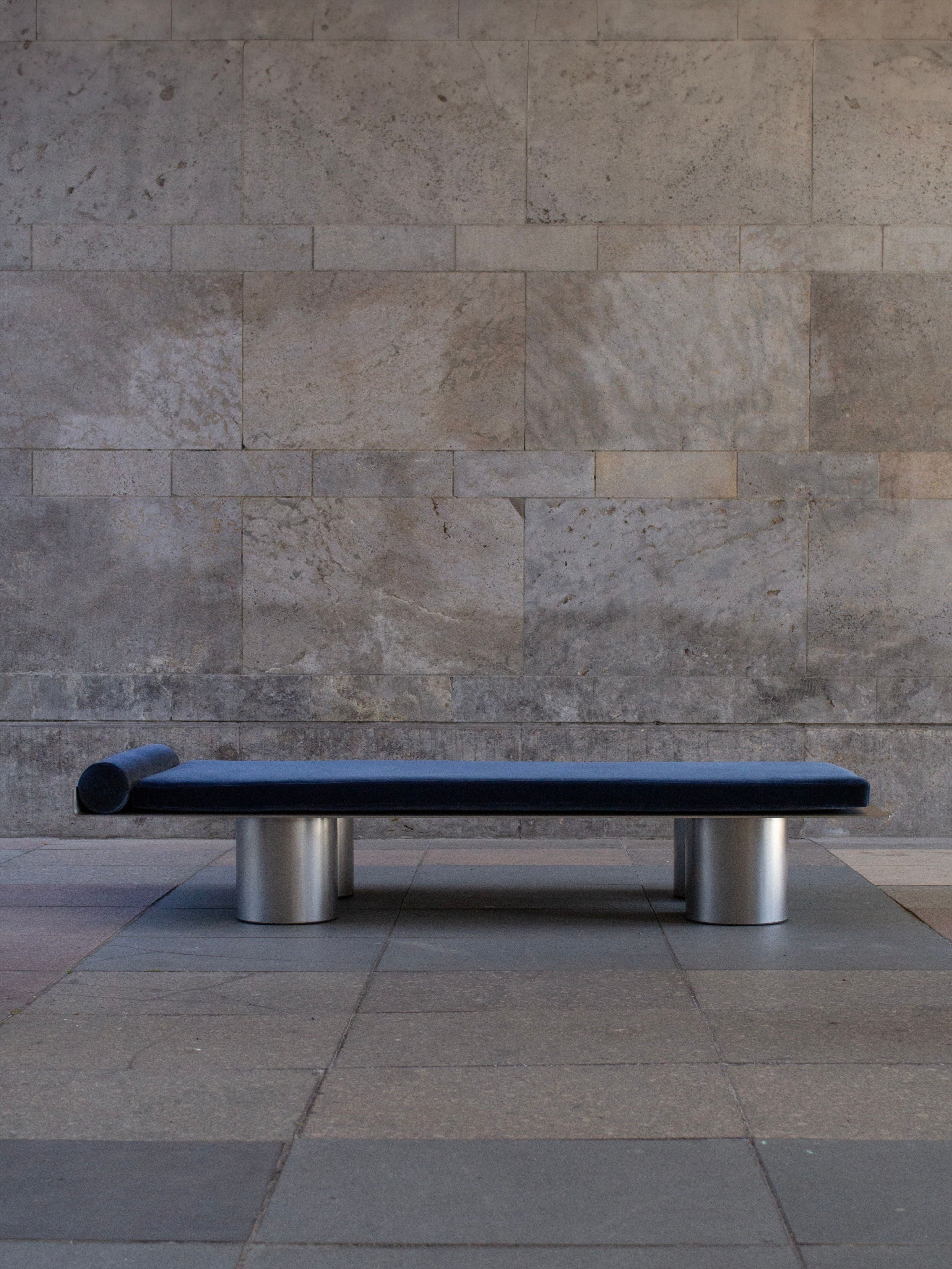 Monteverdi Daybed by Frederik Fialin | The Oblist — modern design, blue upholstery