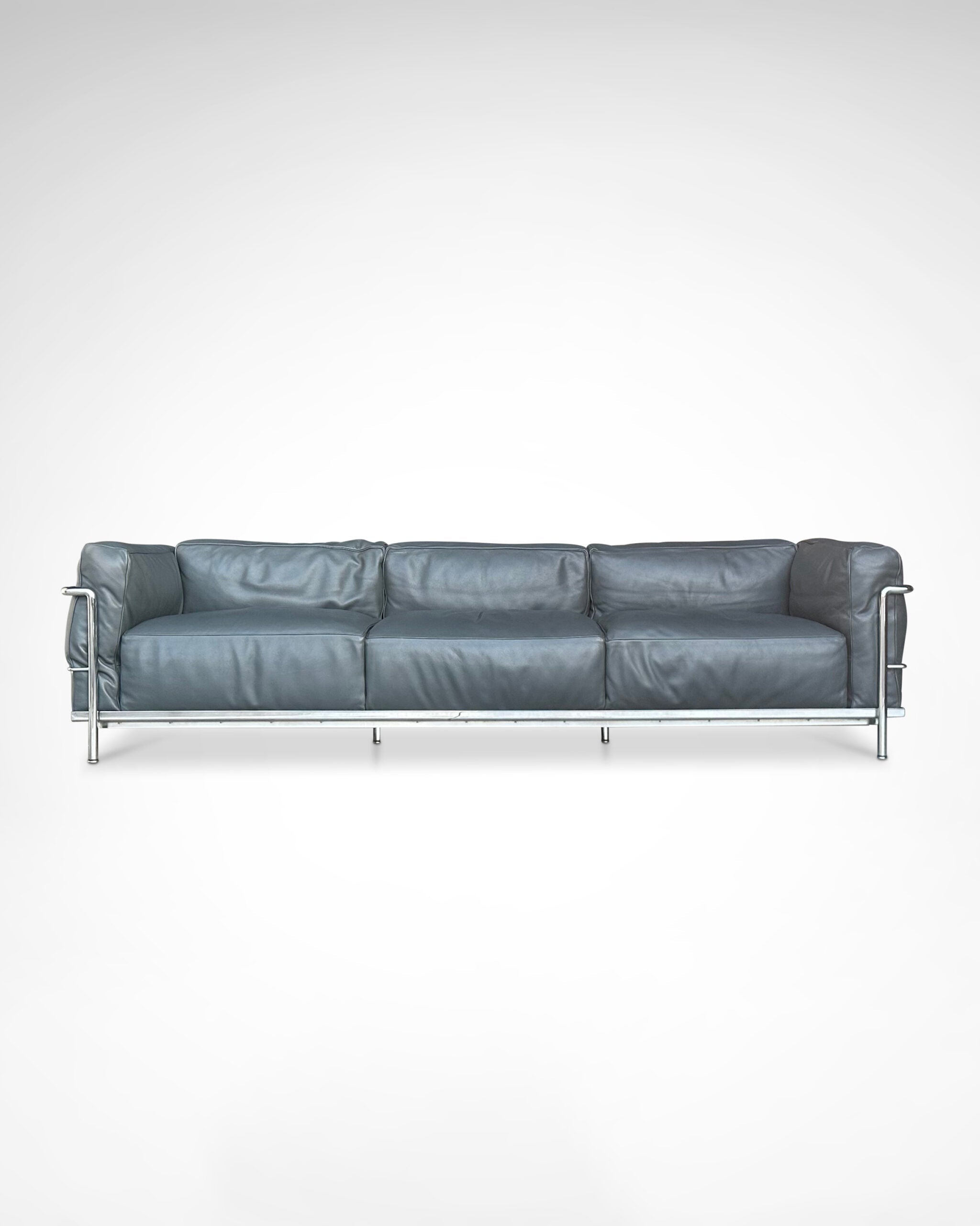 LC3 Down Cushions Y Extra Leather 3-Seater Sofa by Le Corbusier, Charlotte Perriand & Pierre Jeanneret for Cassina, 1990s by Redesignable