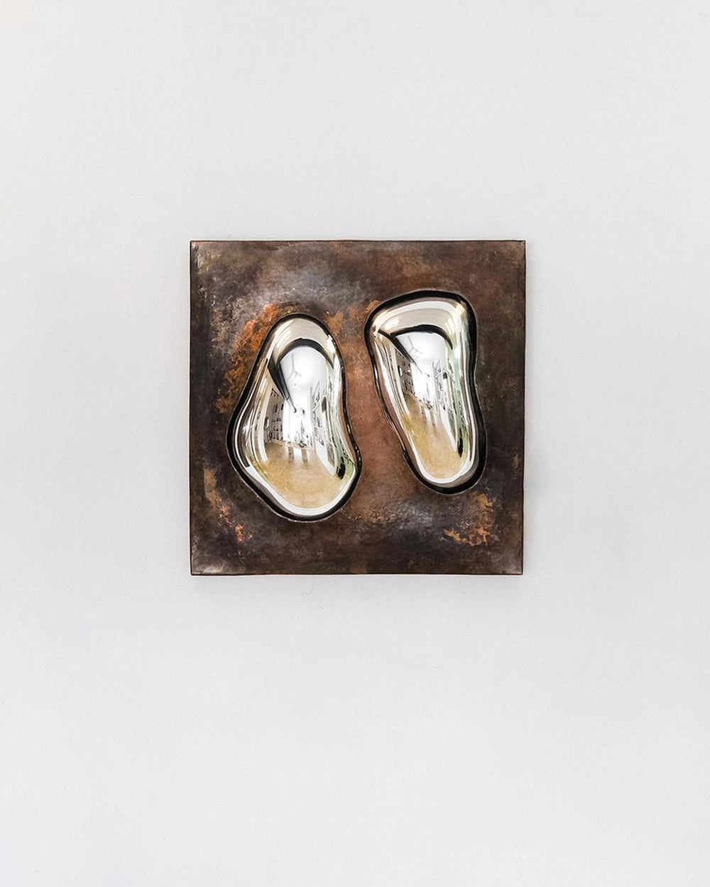 Drop of Silver on Copper II Wall Sculpture by HOMA | The Oblist — copper and silver materials